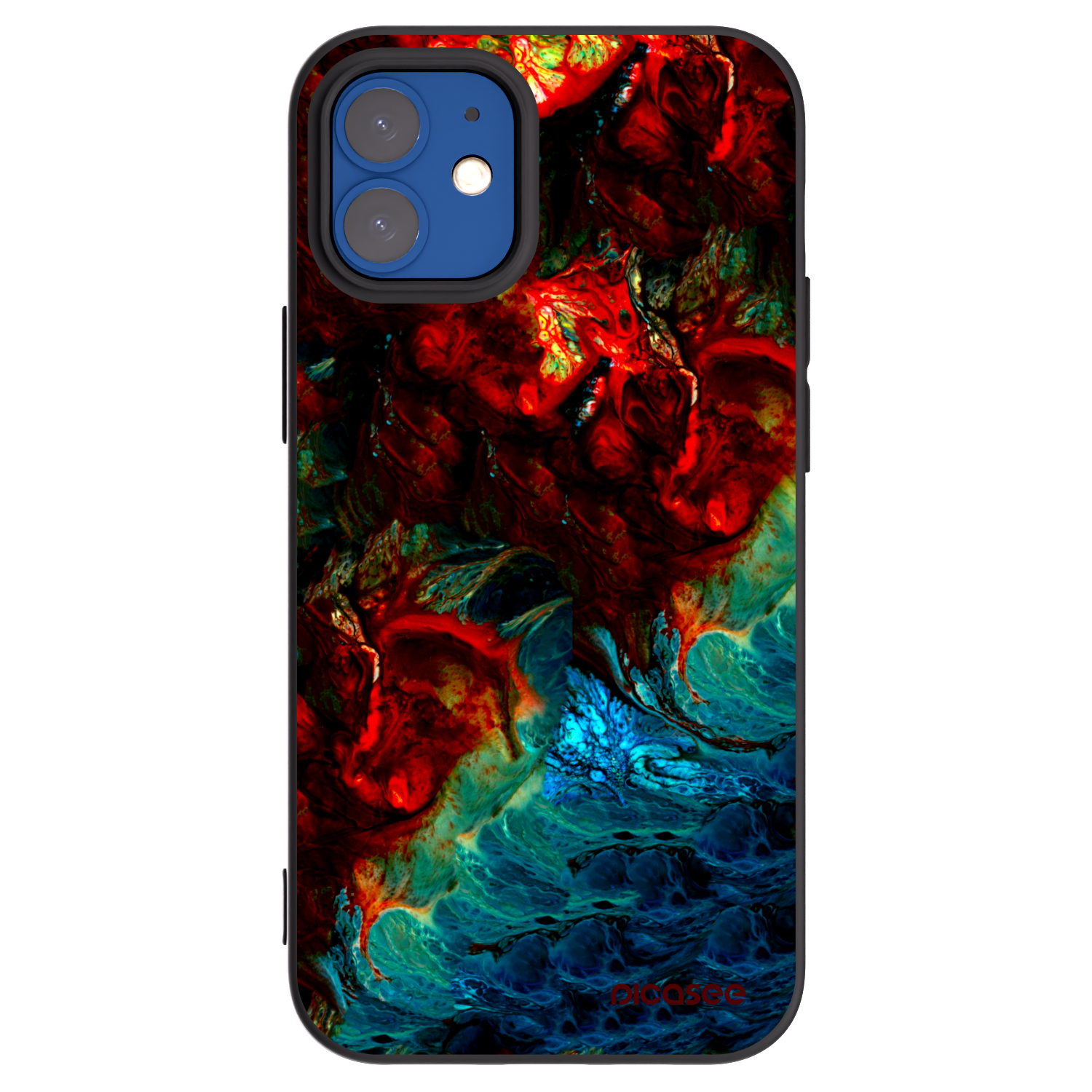 Picasee fekete szilikon tok az alábbi mobiltelefonokra Apple iPhone 12 mini - Universe