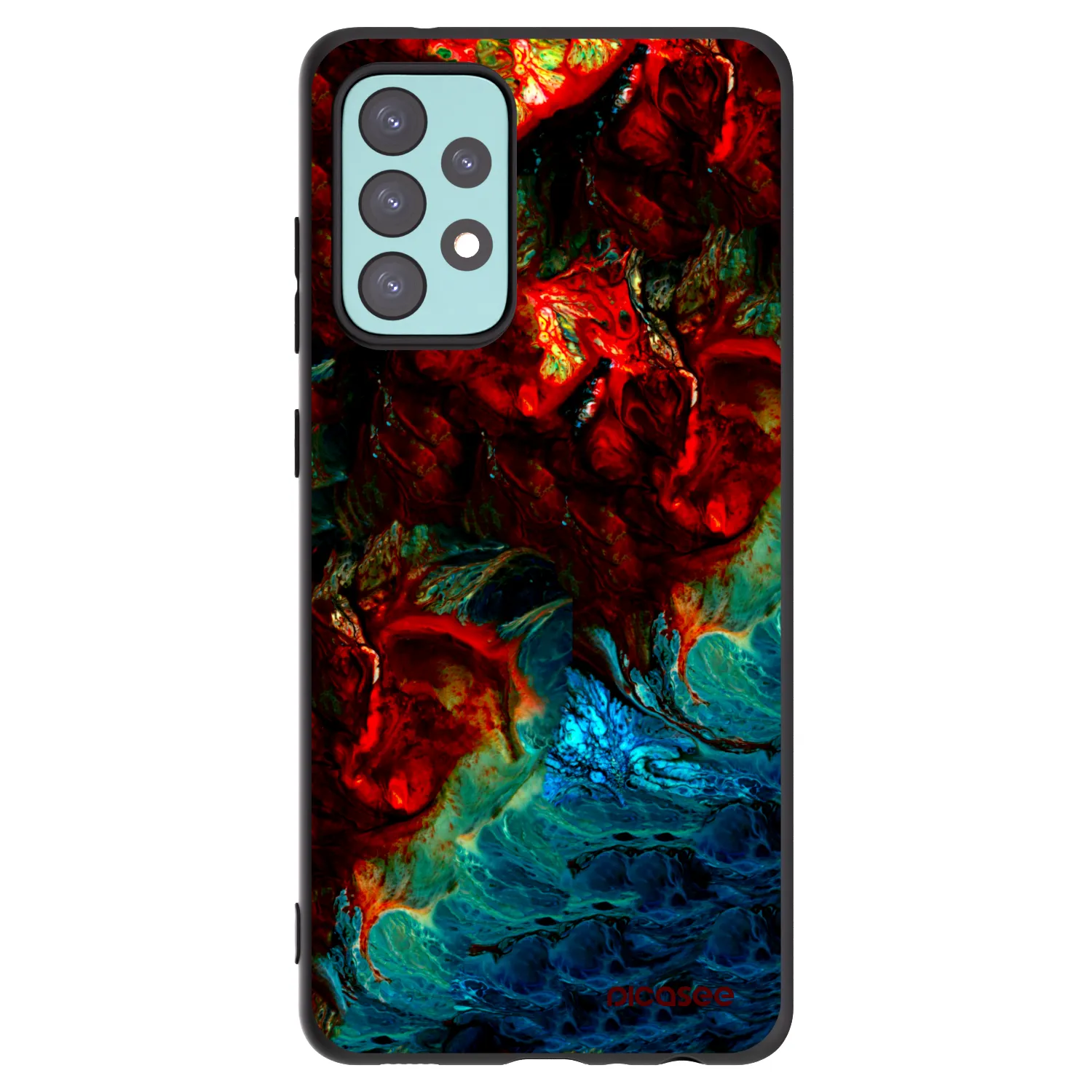 Picasee fekete szilikon tok az alábbi mobiltelefonokra Samsung Galaxy A72 A725F - Universe