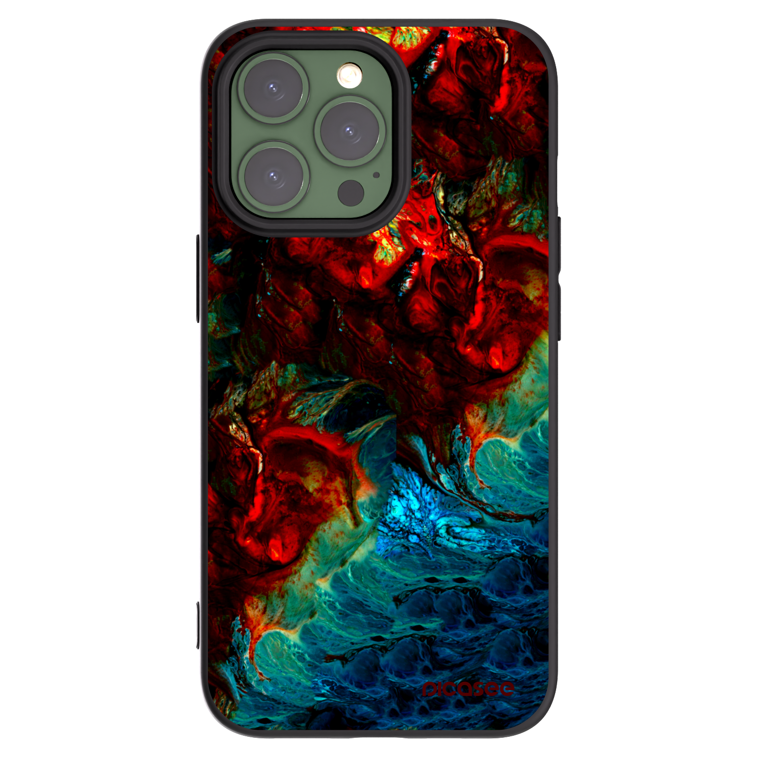 Picasee fekete szilikon tok az alábbi mobiltelefonokra Apple iPhone 13 Pro - Universe