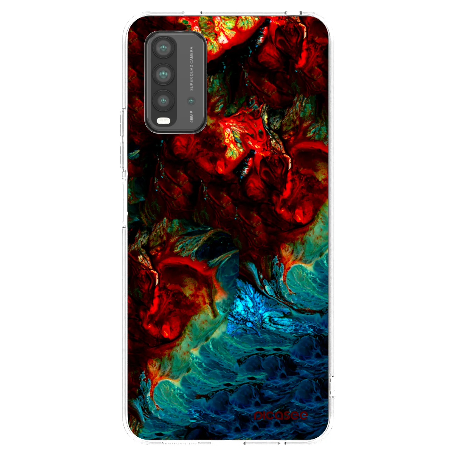 Picasee fekete szilikon tok az alábbi mobiltelefonokra Xiaomi Redmi 9T - Universe