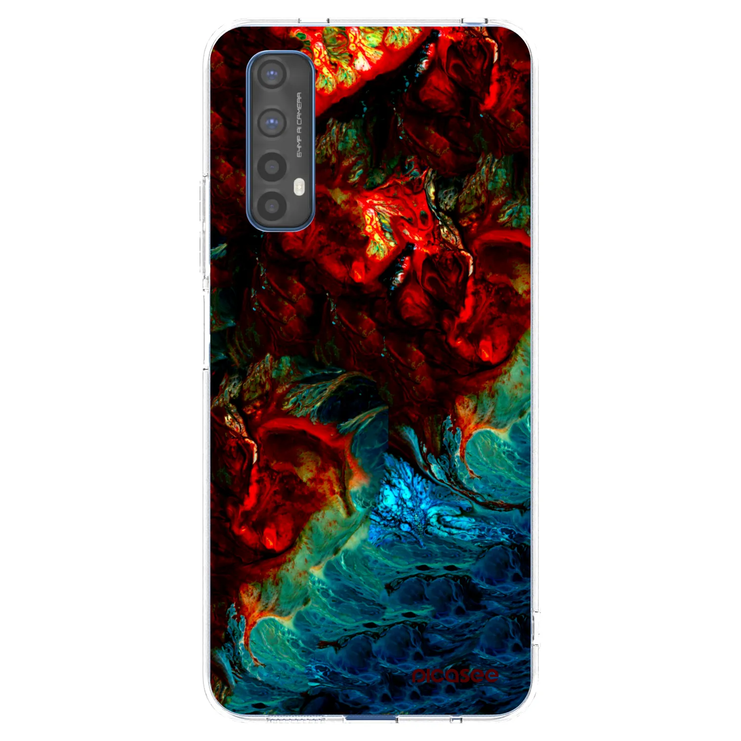 Picasee átlátszó szilikon tok az alábbi mobiltelefonokra Realme 7 - Universe