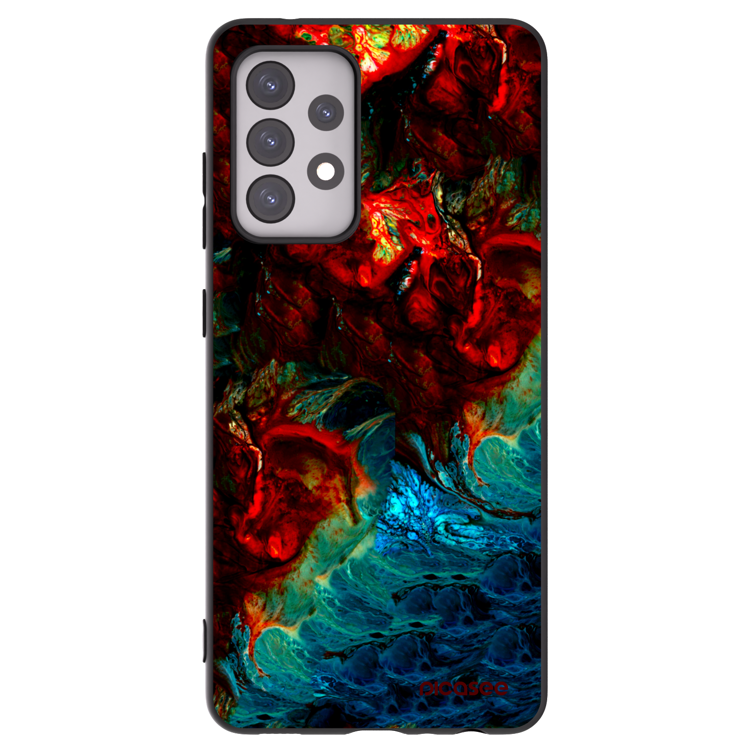 Picasee fekete szilikon tok az alábbi mobiltelefonokra Samsung Galaxy A52s 5G A528B - Universe