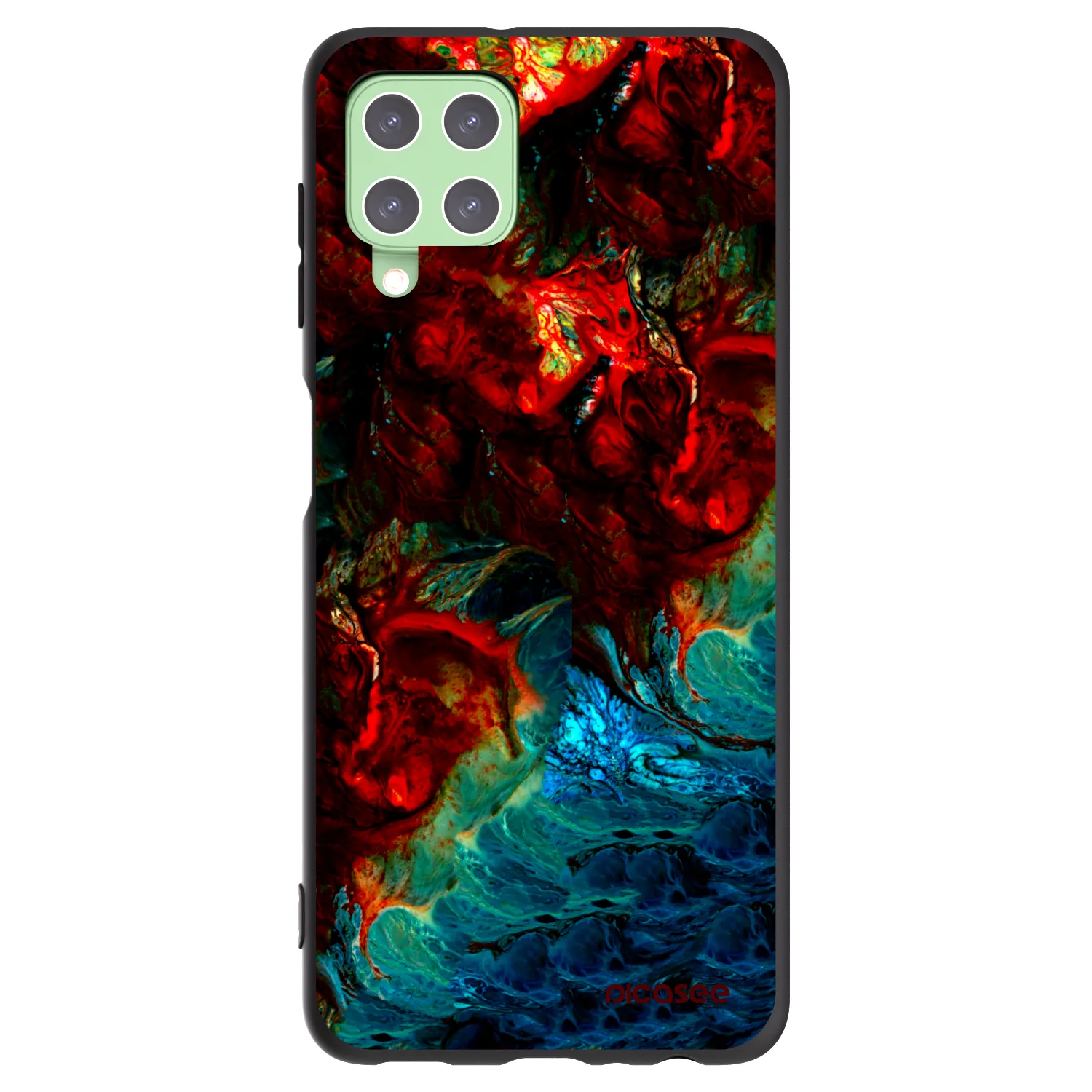 Picasee fekete szilikon tok az alábbi mobiltelefonokra Samsung Galaxy A22 A225F 4G - Universe