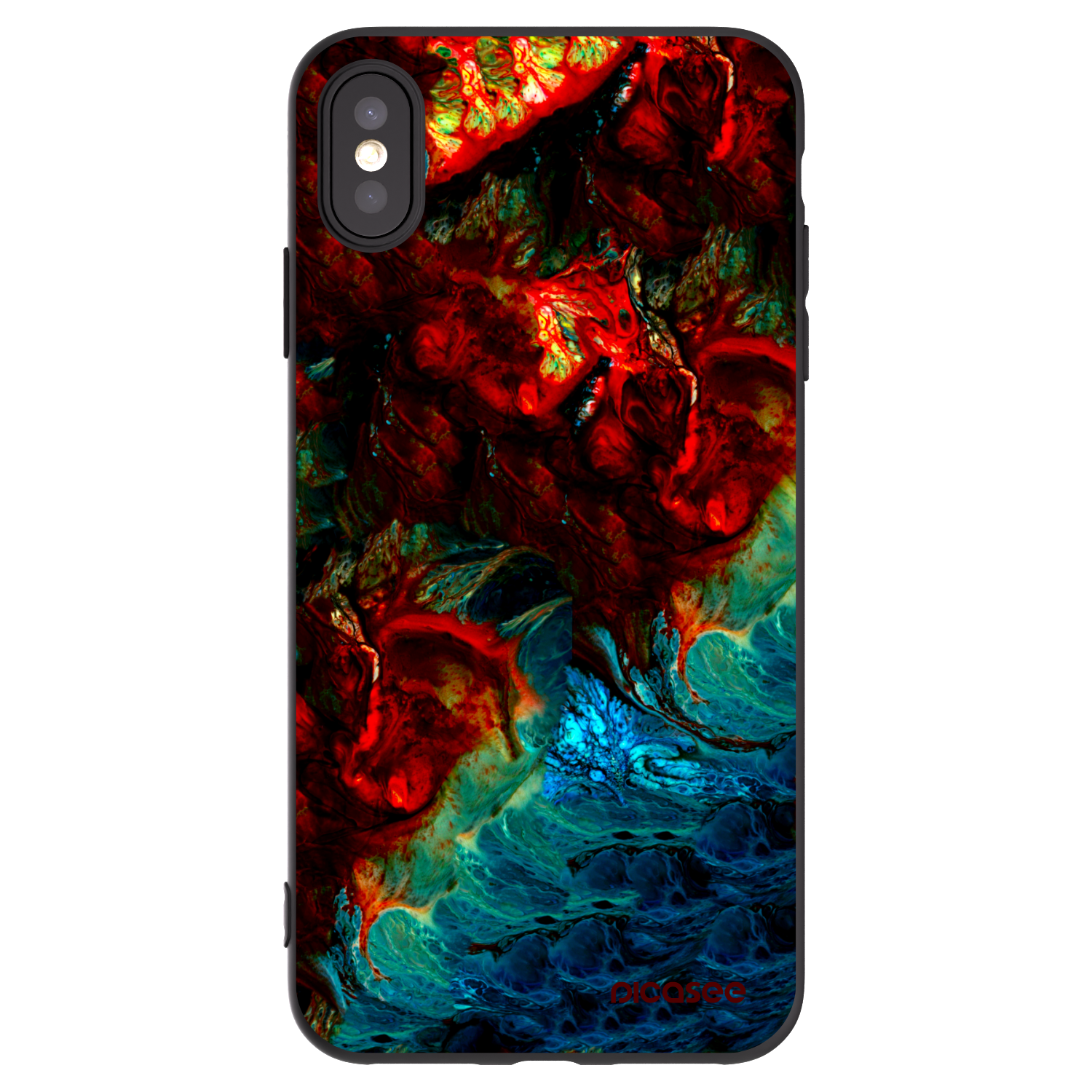 Picasee fekete szilikon tok az alábbi mobiltelefonokra Apple iPhone XS Max - Universe