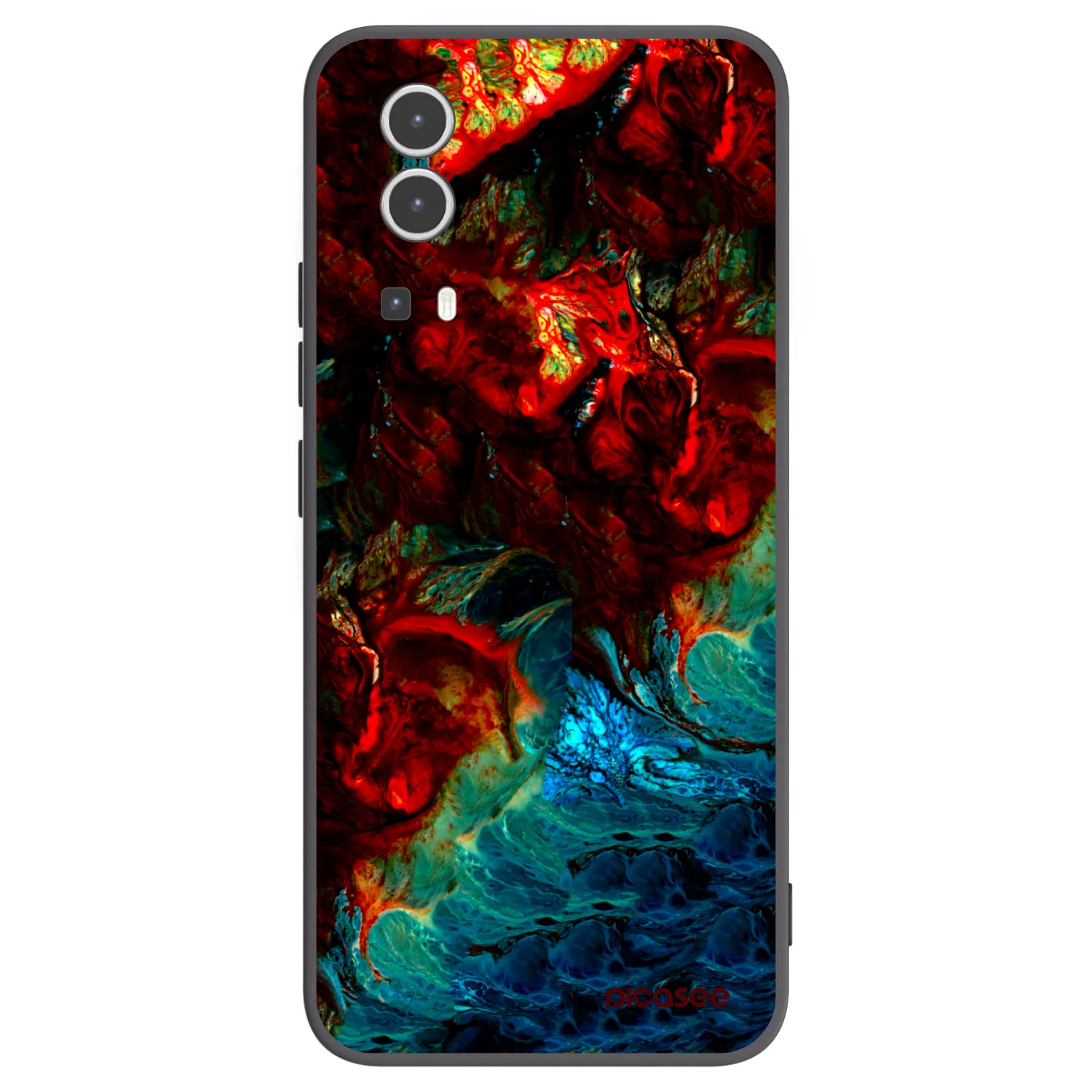 Picasee fekete szilikon tok az alábbi mobiltelefonokra Vivo Y72 5G - Universe