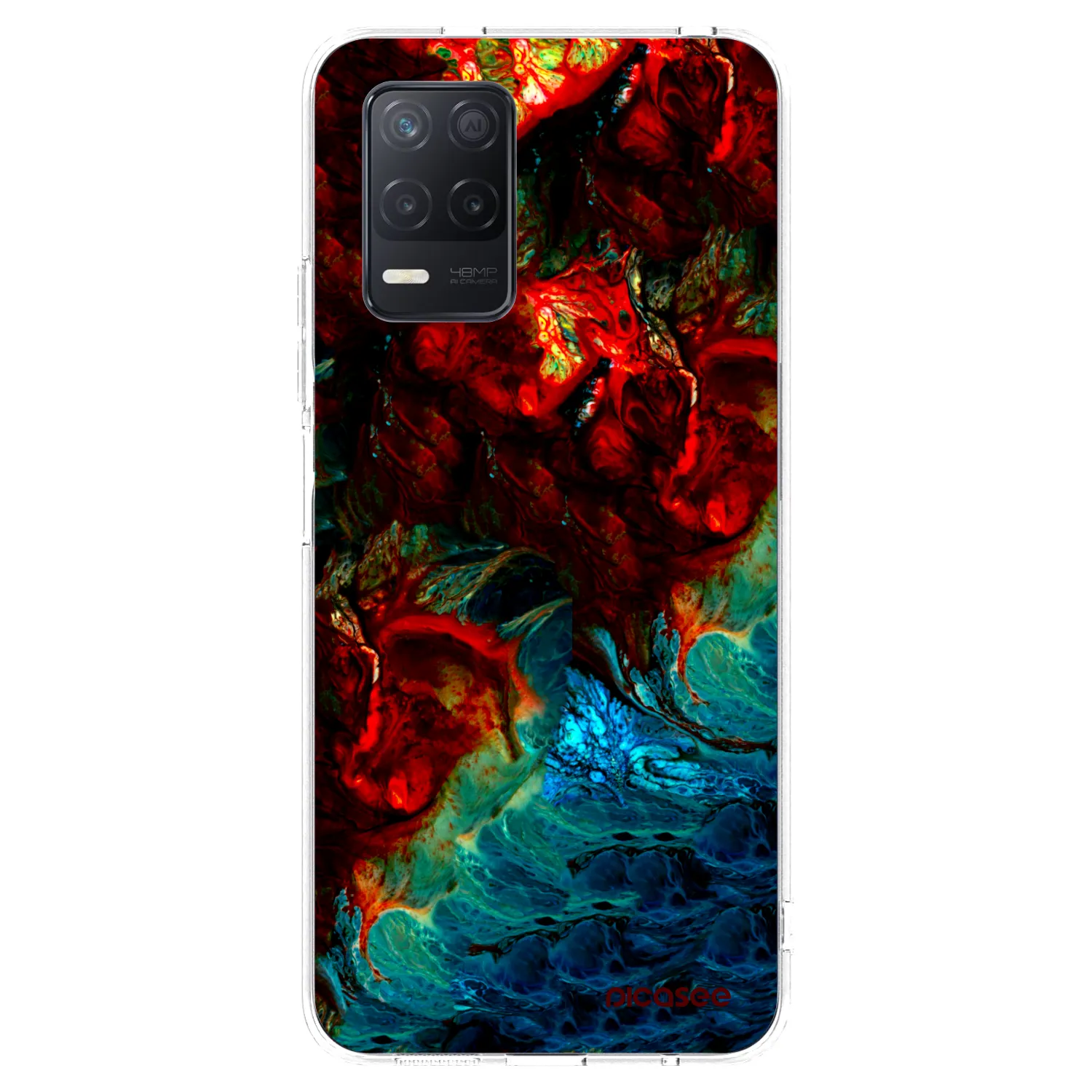 Picasee átlátszó szilikon tok az alábbi mobiltelefonokra Realme 8 5G - Universe