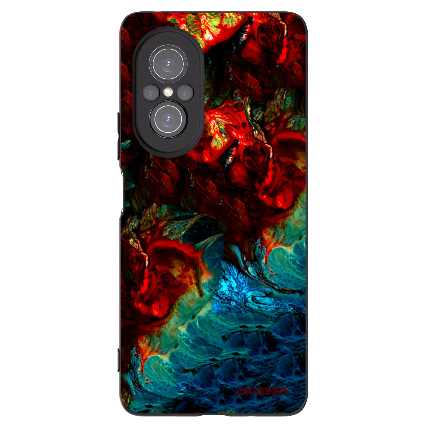 Picasee fekete szilikon tok az alábbi mobiltelefonokra Huawei Nova 9 SE - Universe
