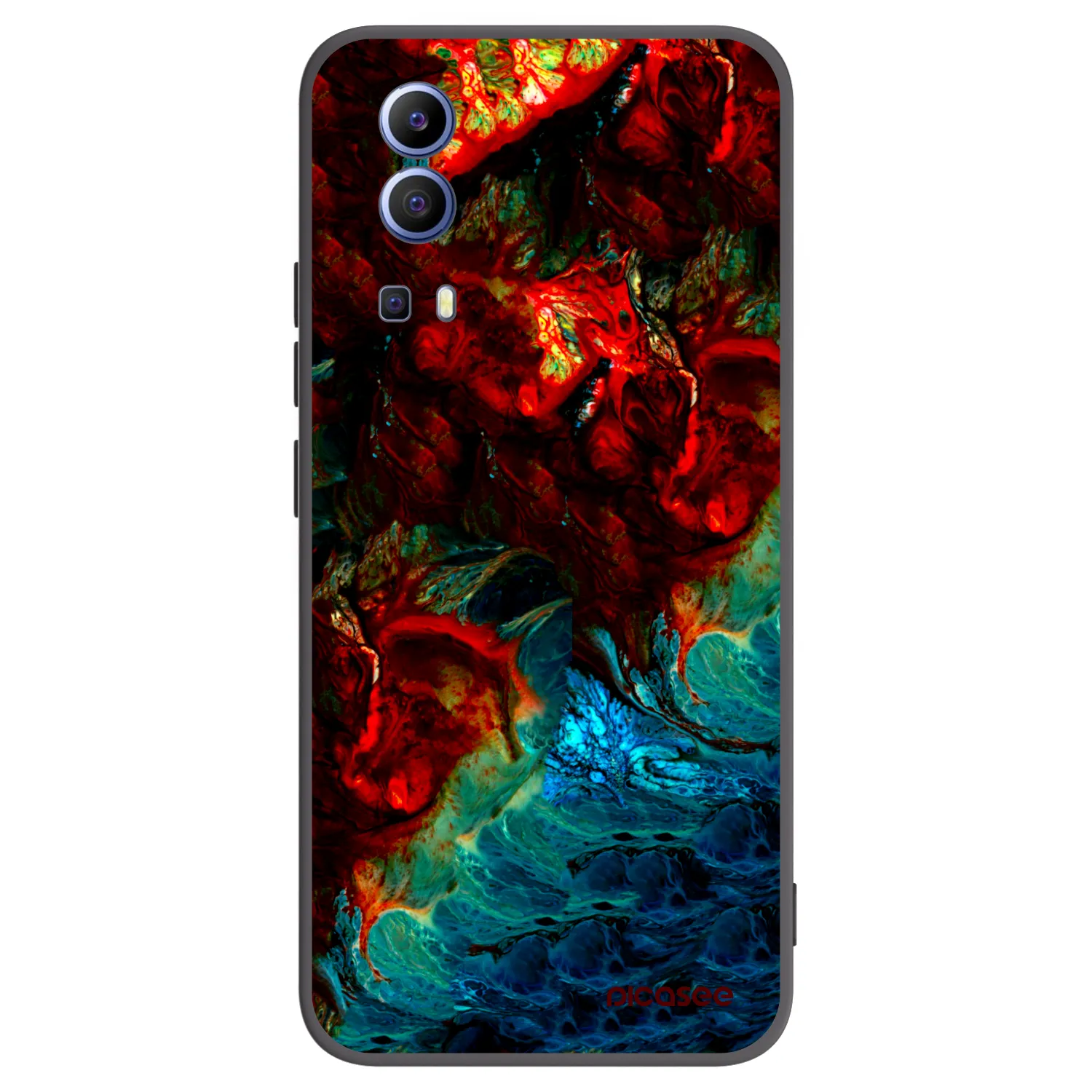 Picasee fekete szilikon tok az alábbi mobiltelefonokra Vivo Y52 5G - Universe