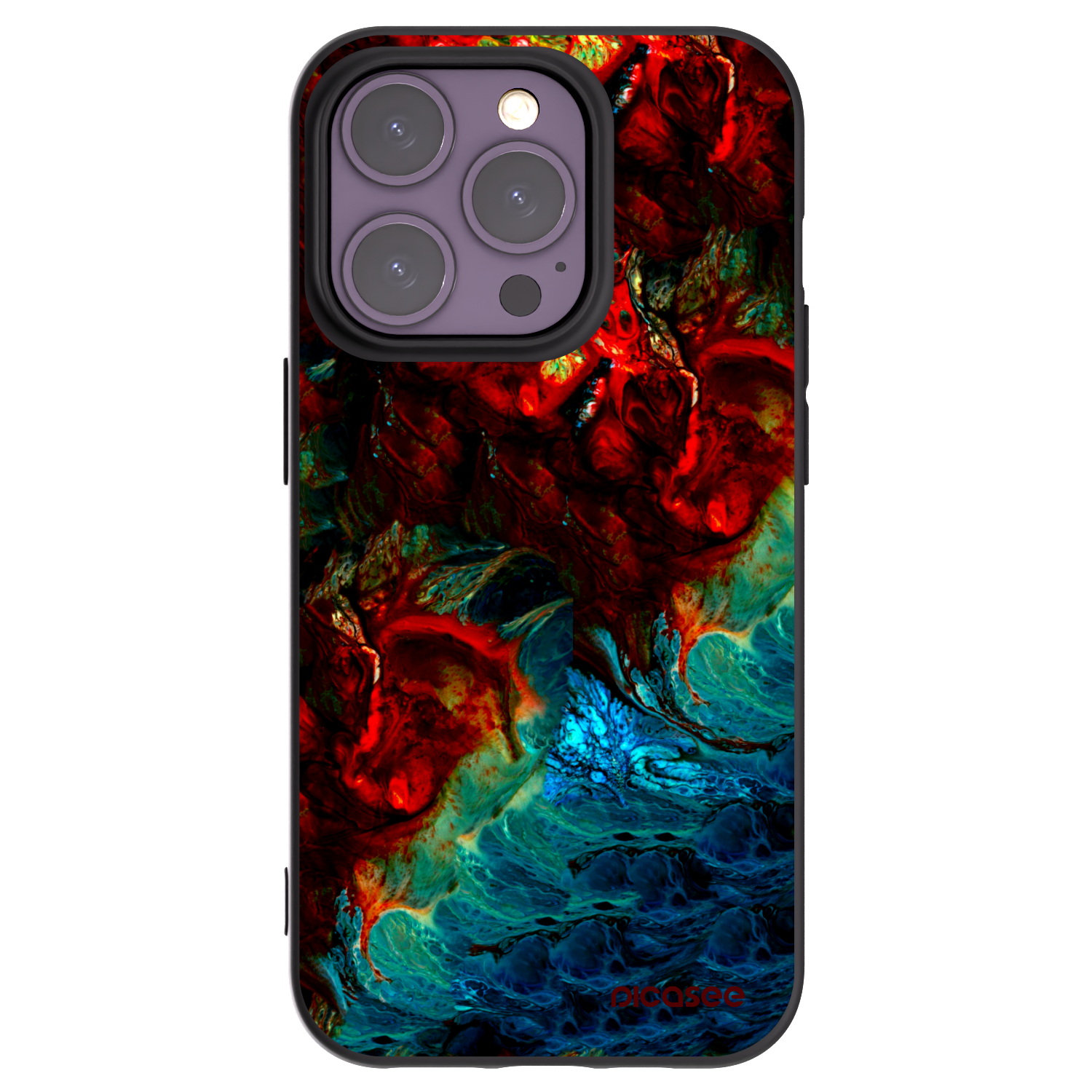 Picasee fekete szilikon tok az alábbi mobiltelefonokra Apple iPhone 14 Pro - Universe