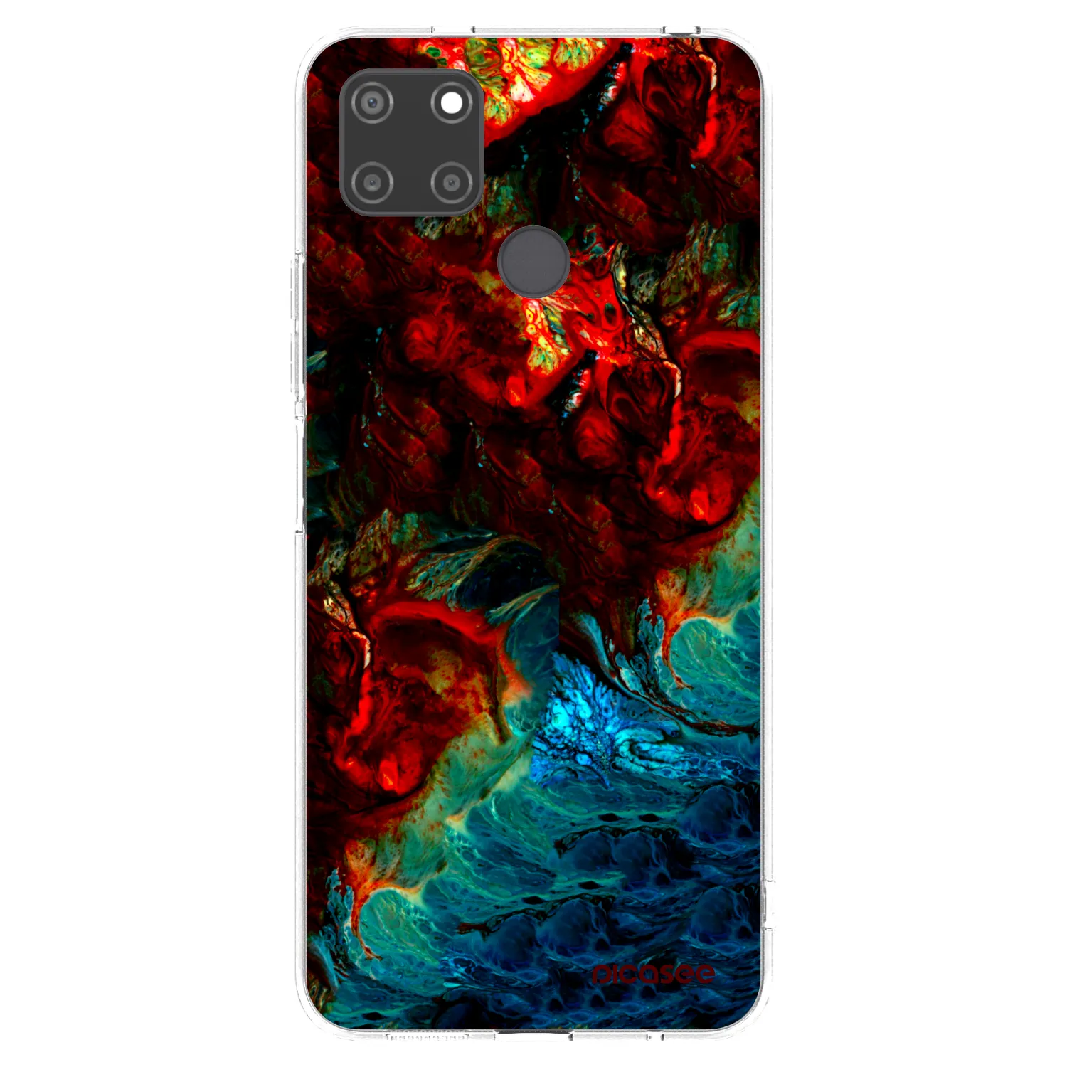 Picasee átlátszó szilikon tok az alábbi mobiltelefonokra Realme C21Y - Universe