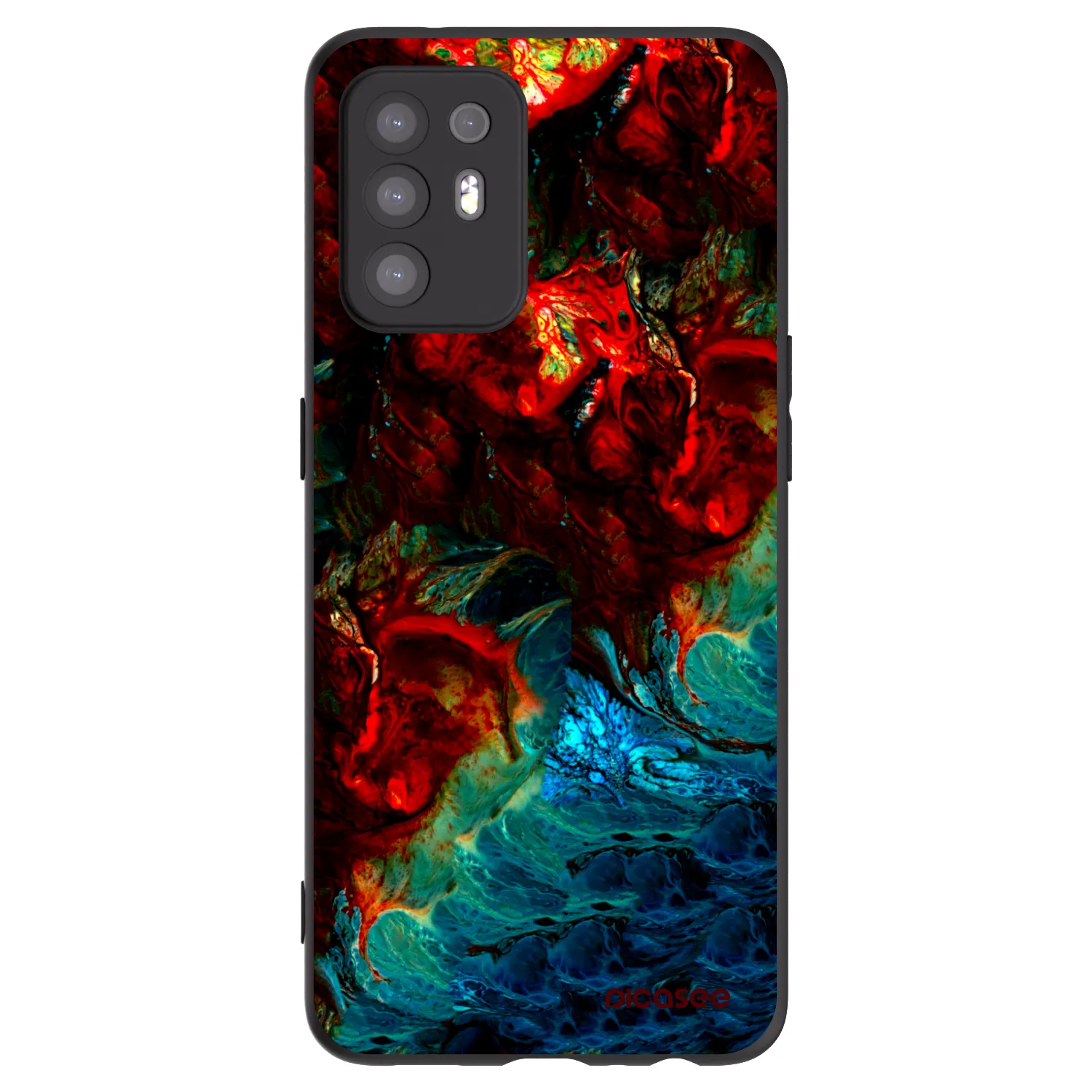 Picasee fekete szilikon tok az alábbi mobiltelefonokra OPPO A94 5G - Universe