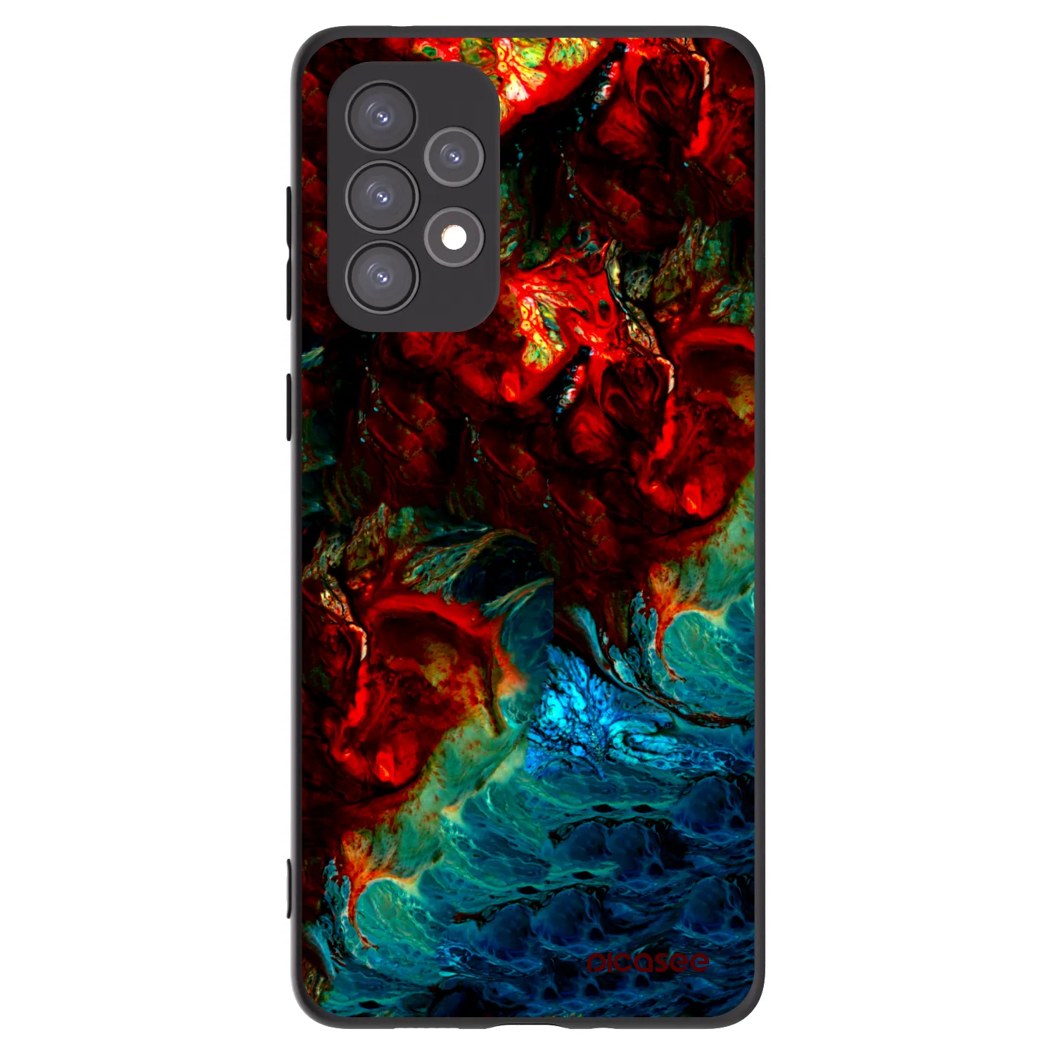 Picasee fekete szilikon tok az alábbi mobiltelefonokra Samsung Galaxy A73 5G - Universe