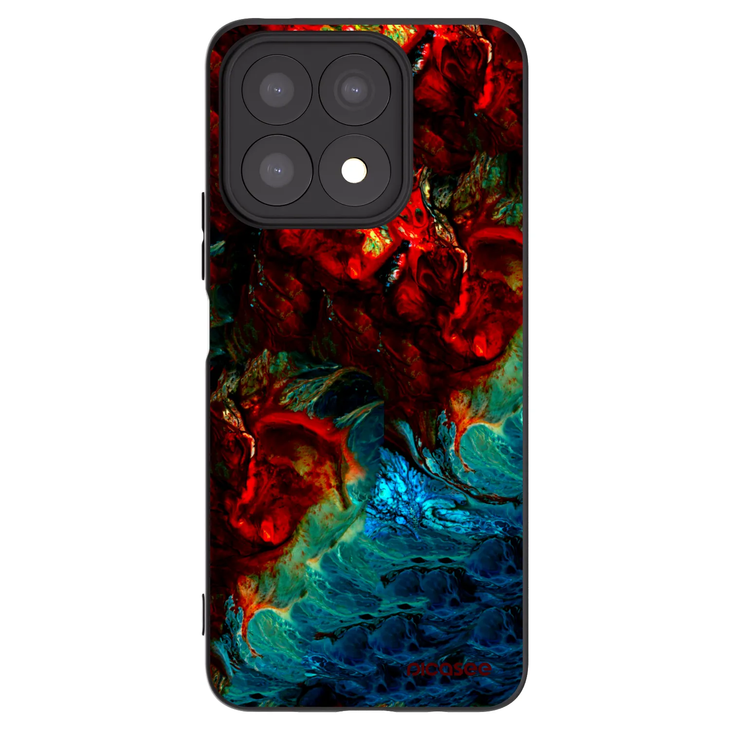 Picasee fekete szilikon tok az alábbi mobiltelefonokra Honor X8a - Universe