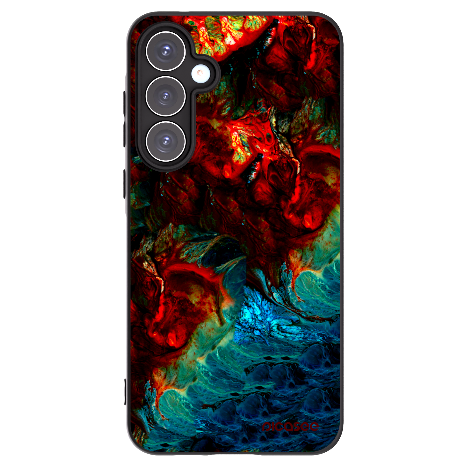 Picasee fekete szilikon tok az alábbi mobiltelefonokra Samsung Galaxy A55 5G A556B - Universe