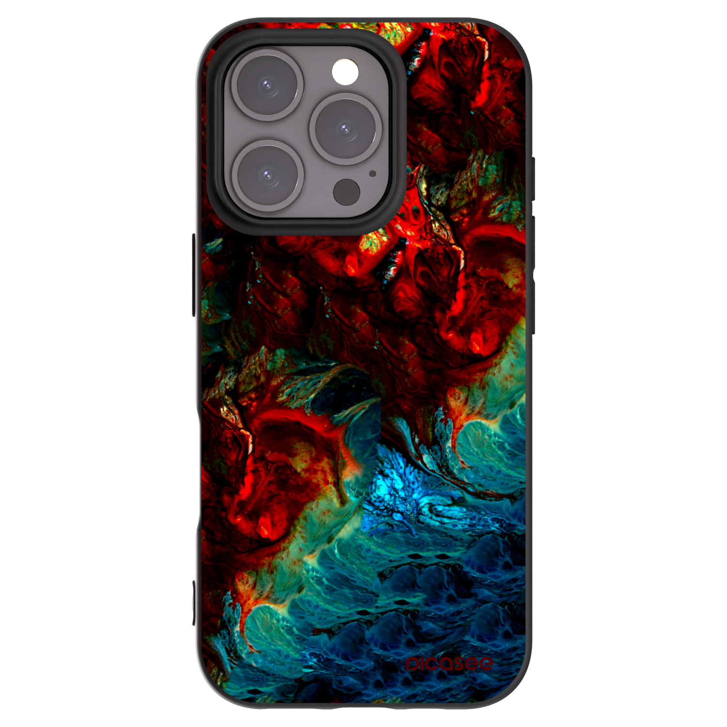 Picasee fekete szilikon tok az alábbi mobiltelefonokra Apple iPhone 16 Pro - Universe
