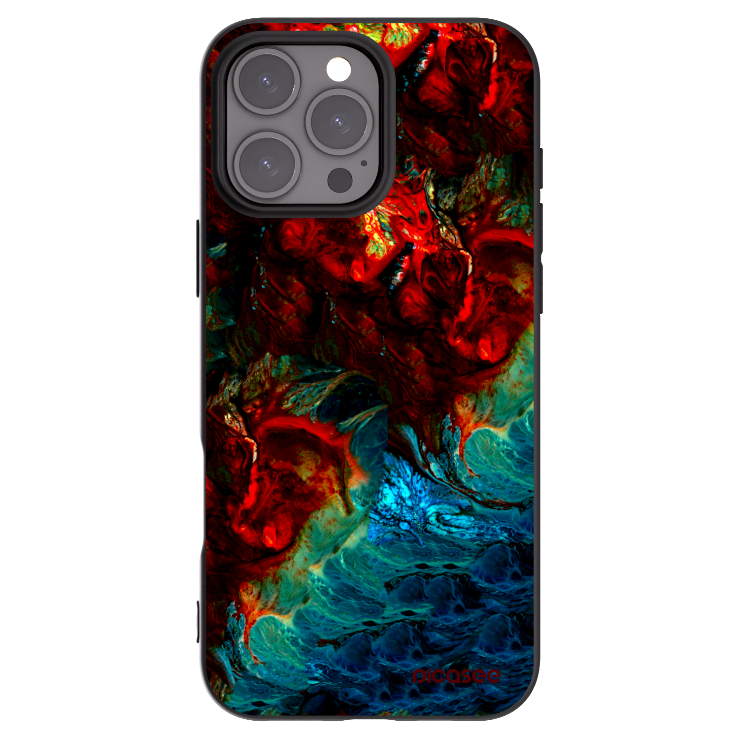 Picasee fekete szilikon tok az alábbi mobiltelefonokra Apple iPhone 16 Pro Max - Universe