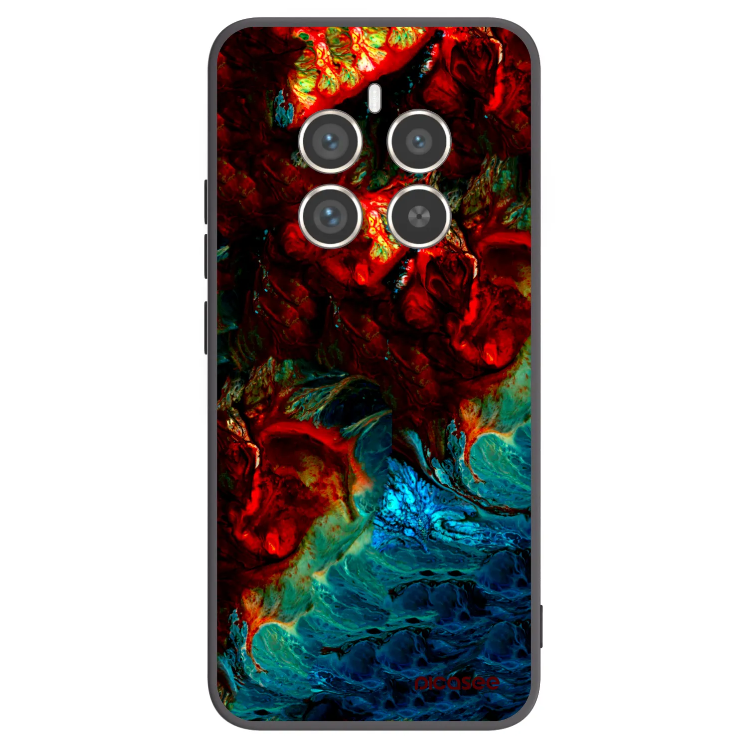 Picasee fekete szilikon tok az alábbi mobiltelefonokra Realme 12 Pro 5G - Universe