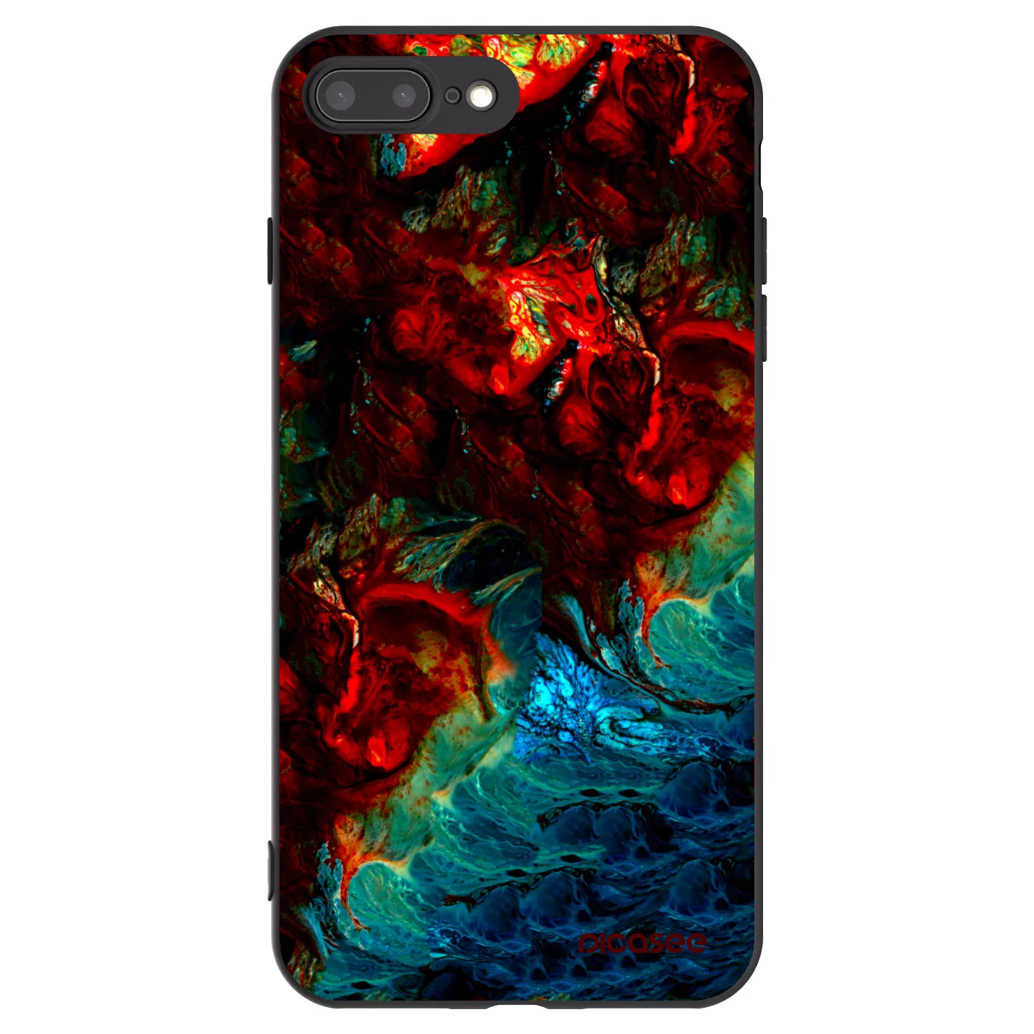 Picasee fekete szilikon tok az alábbi mobiltelefonokra Apple iPhone 8 Plus - Universe