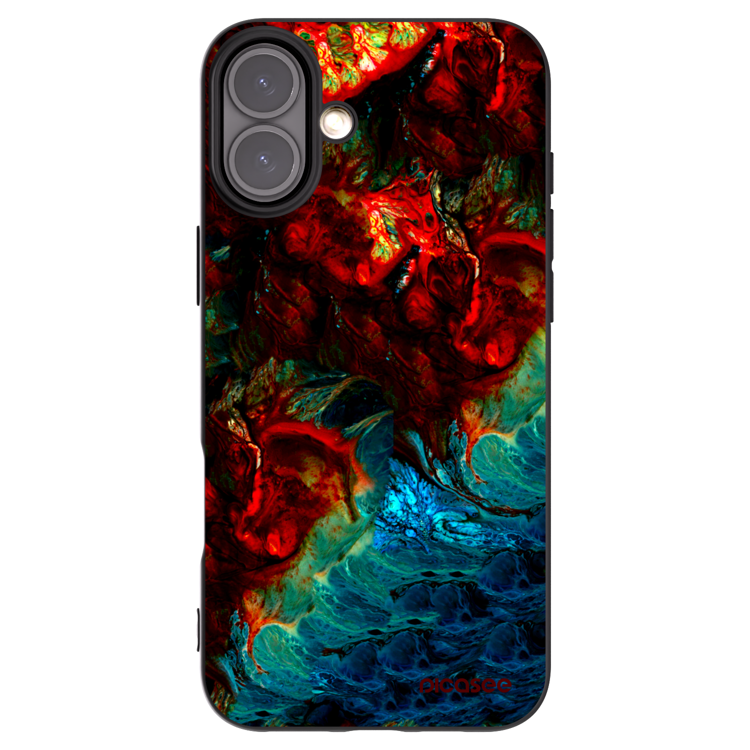 Picasee fekete szilikon tok az alábbi mobiltelefonokra Apple iPhone 16 Plus - Universe