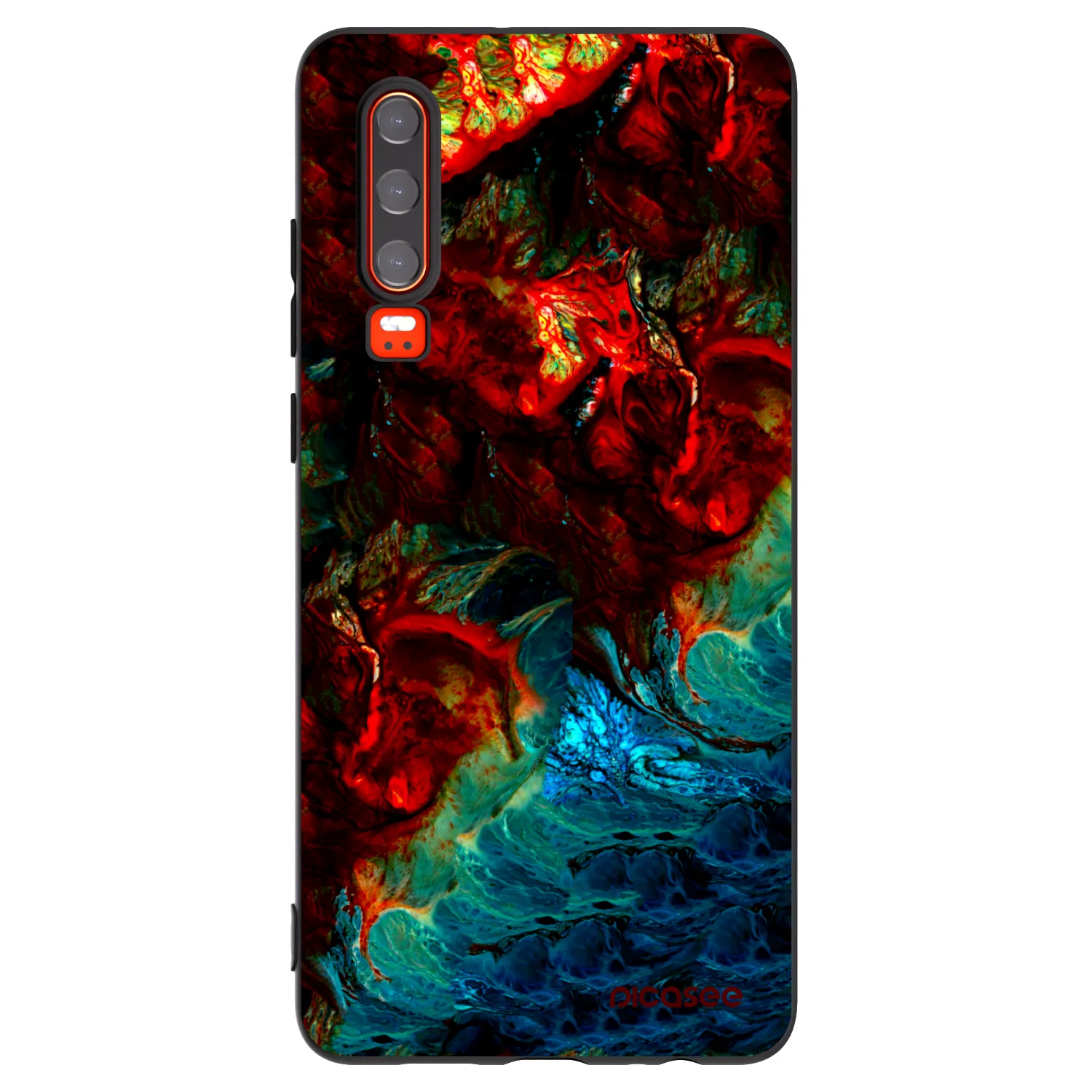 Picasee fekete szilikon tok az alábbi mobiltelefonokra Huawei P30 - Universe