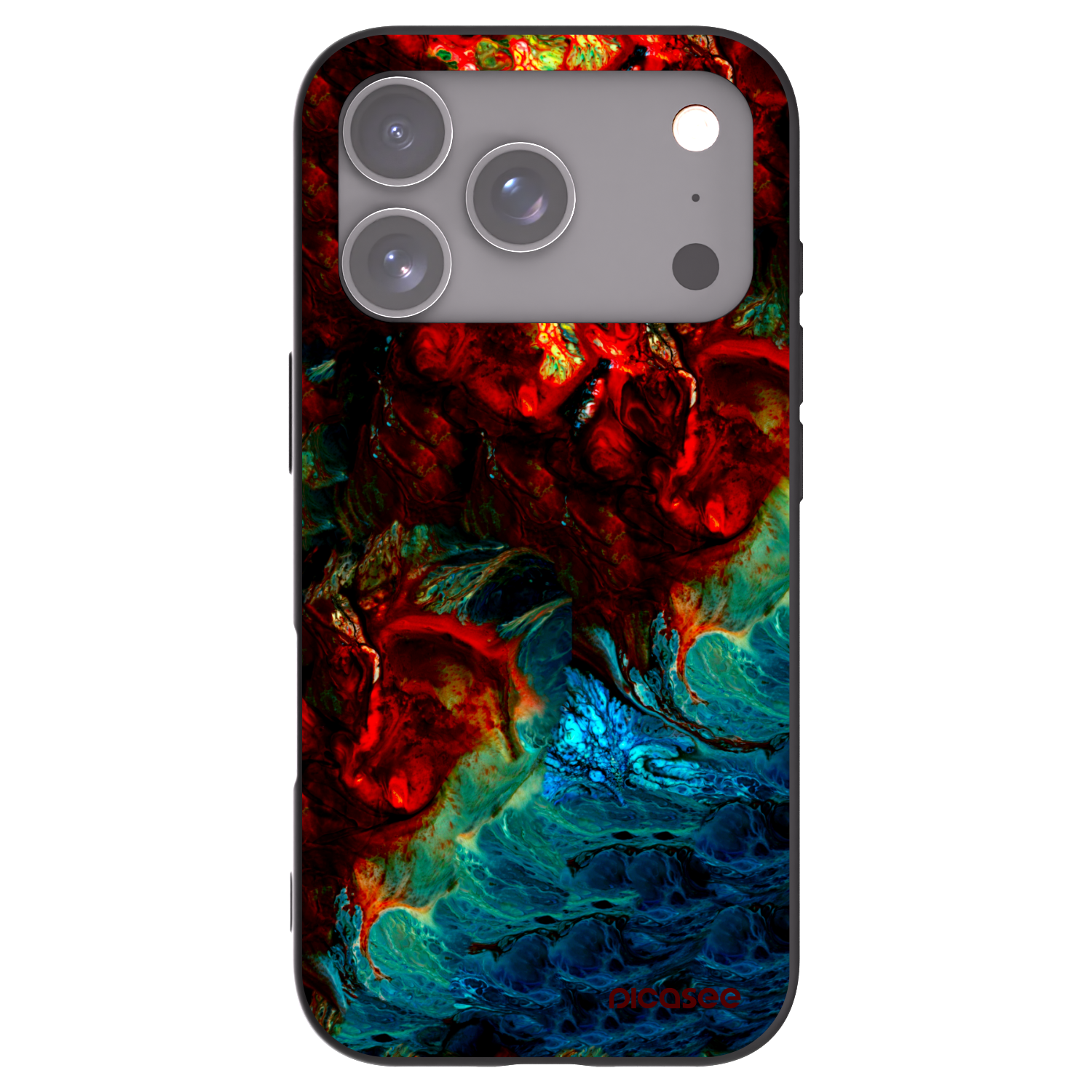 Picasee fekete szilikon tok az alábbi mobiltelefonokra Apple iPhone 17 Pro - Universe