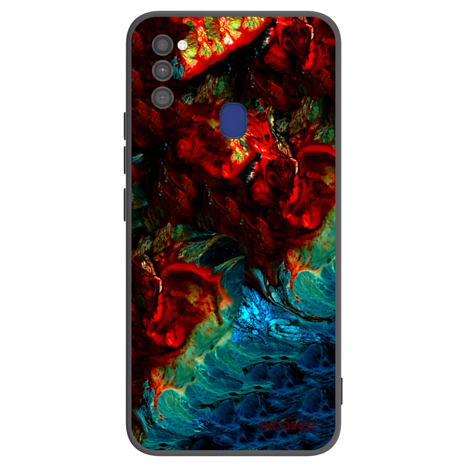 Picasee fekete szilikon tok az alábbi mobiltelefonokra Samsung Galaxy M21 M215F - Universe