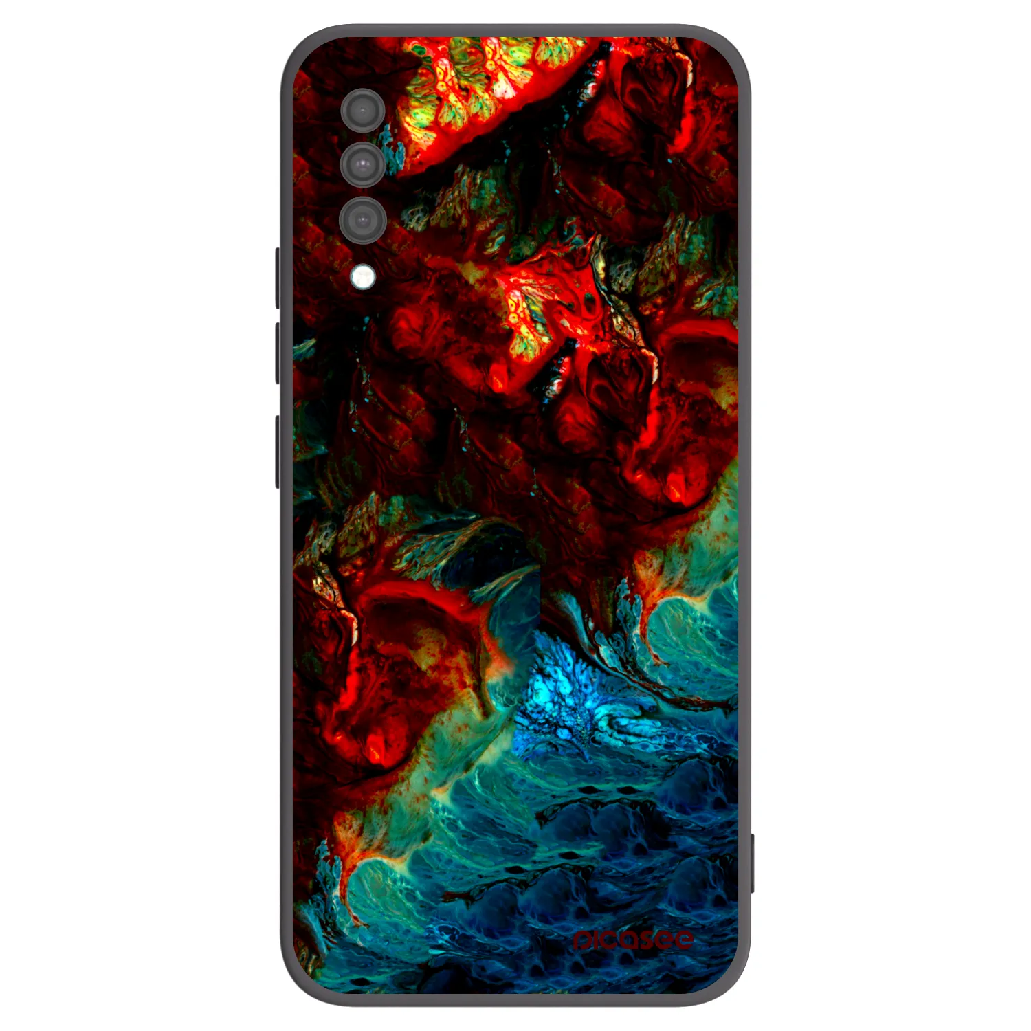 Picasee fekete szilikon tok az alábbi mobiltelefonokra Samsung Galaxy A30s A307F - Universe