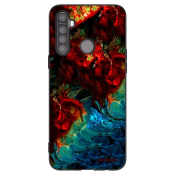 Picasee fekete szilikon tok az alábbi mobiltelefonokra Realme 6i - Universe