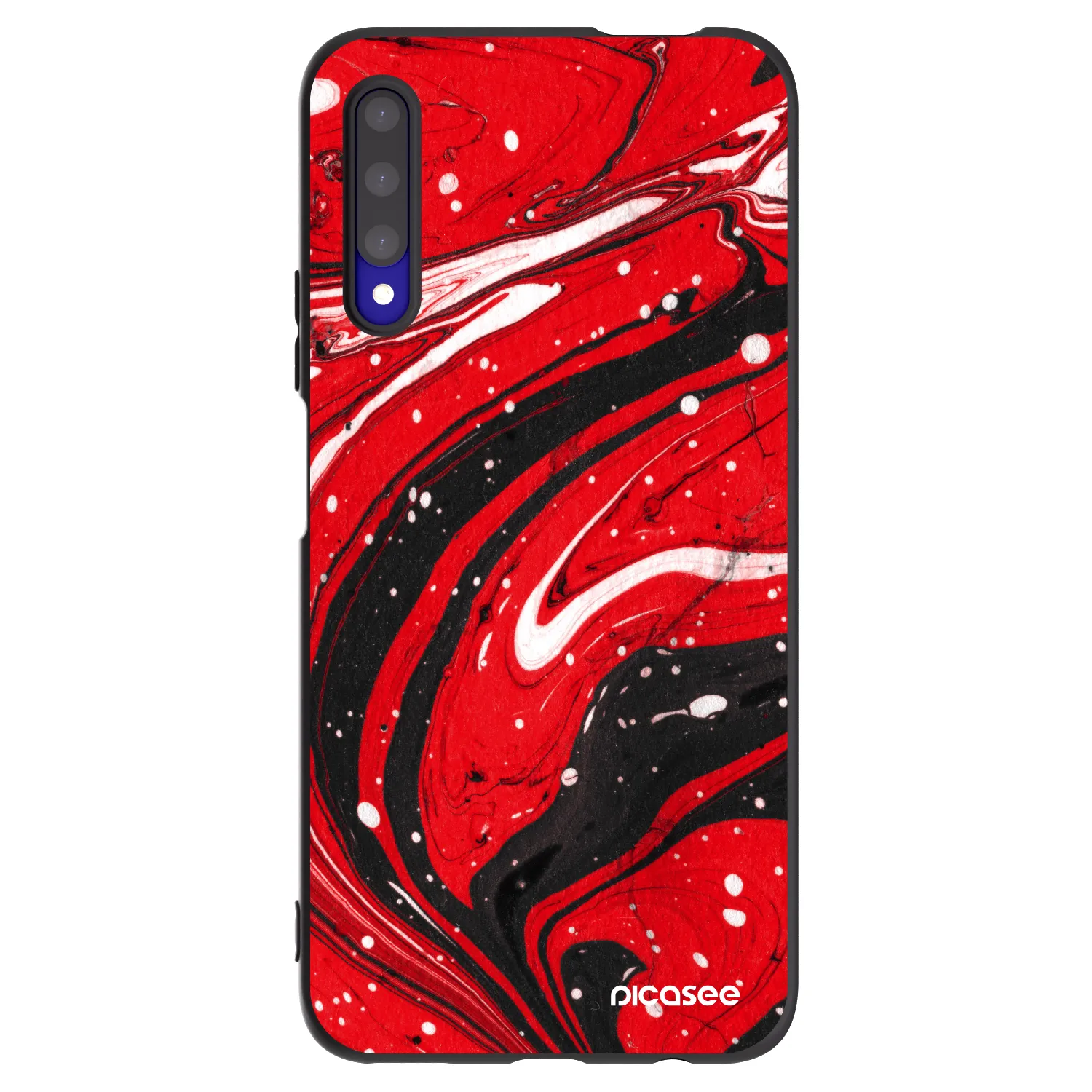 Picasee fekete szilikon tok az alábbi mobiltelefonokra Honor 9X Pro - Red black