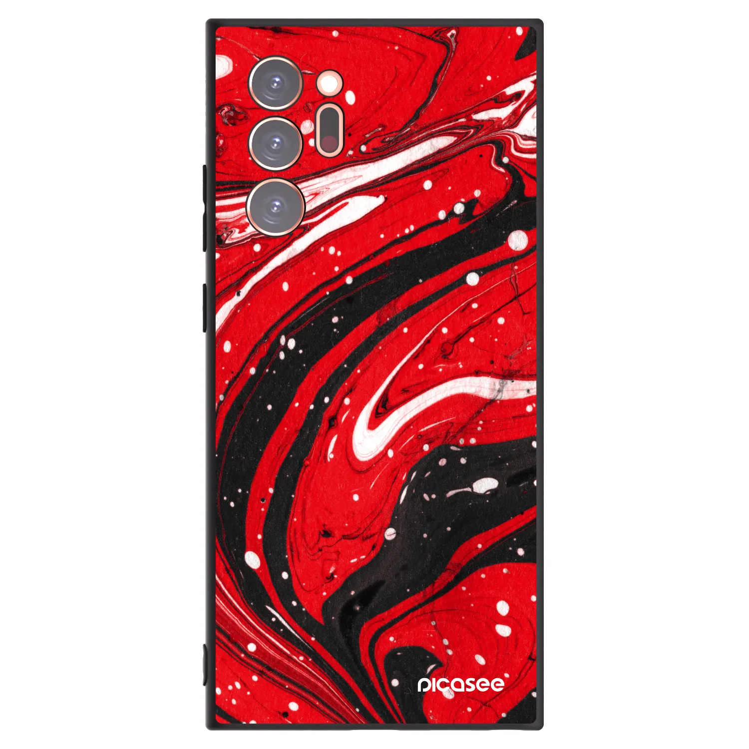 Picasee fekete szilikon tok az alábbi mobiltelefonokra Samsung Galaxy Note 20 Ultra - Red black