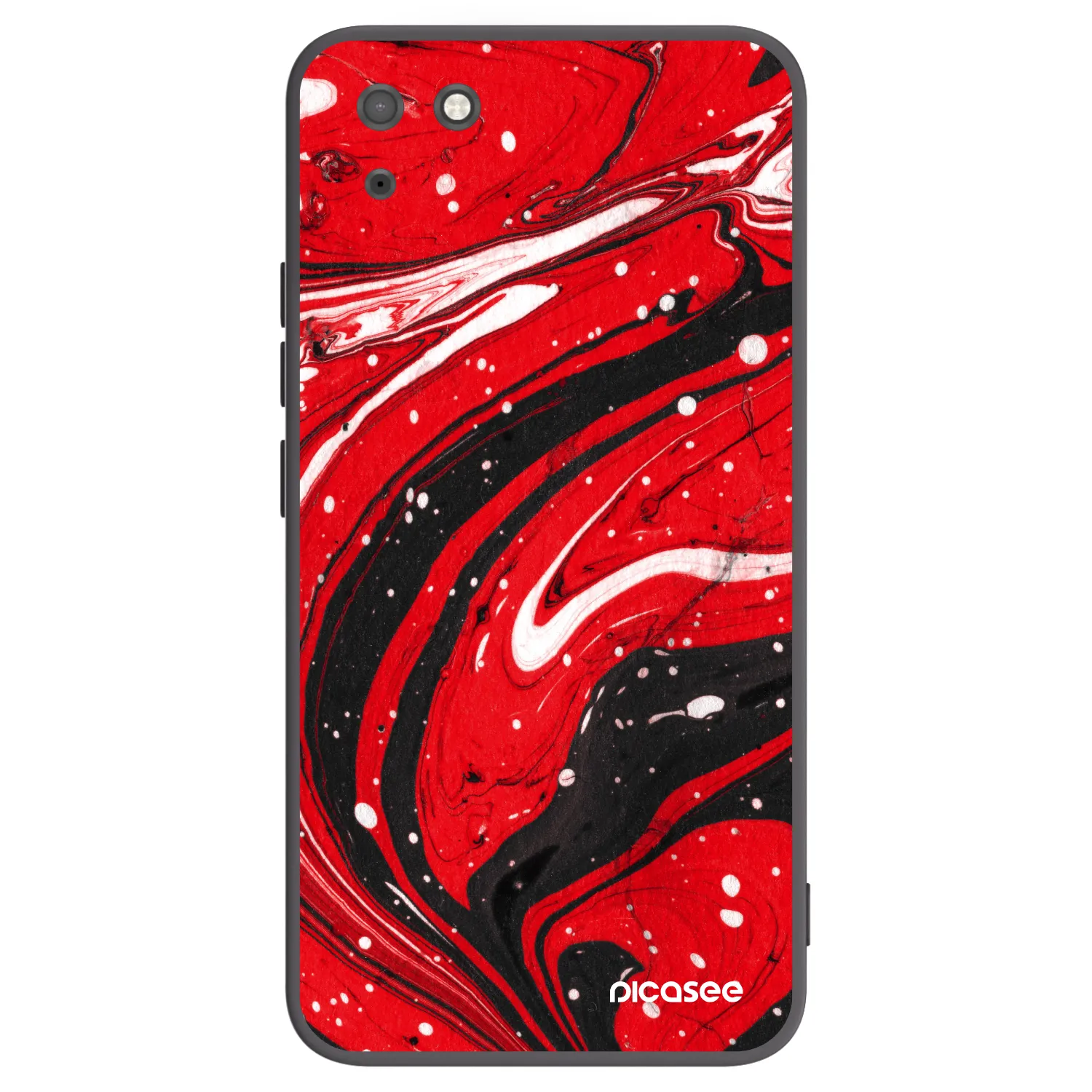 Picasee fekete szilikon tok az alábbi mobiltelefonokra Huawei Y5P - Red black