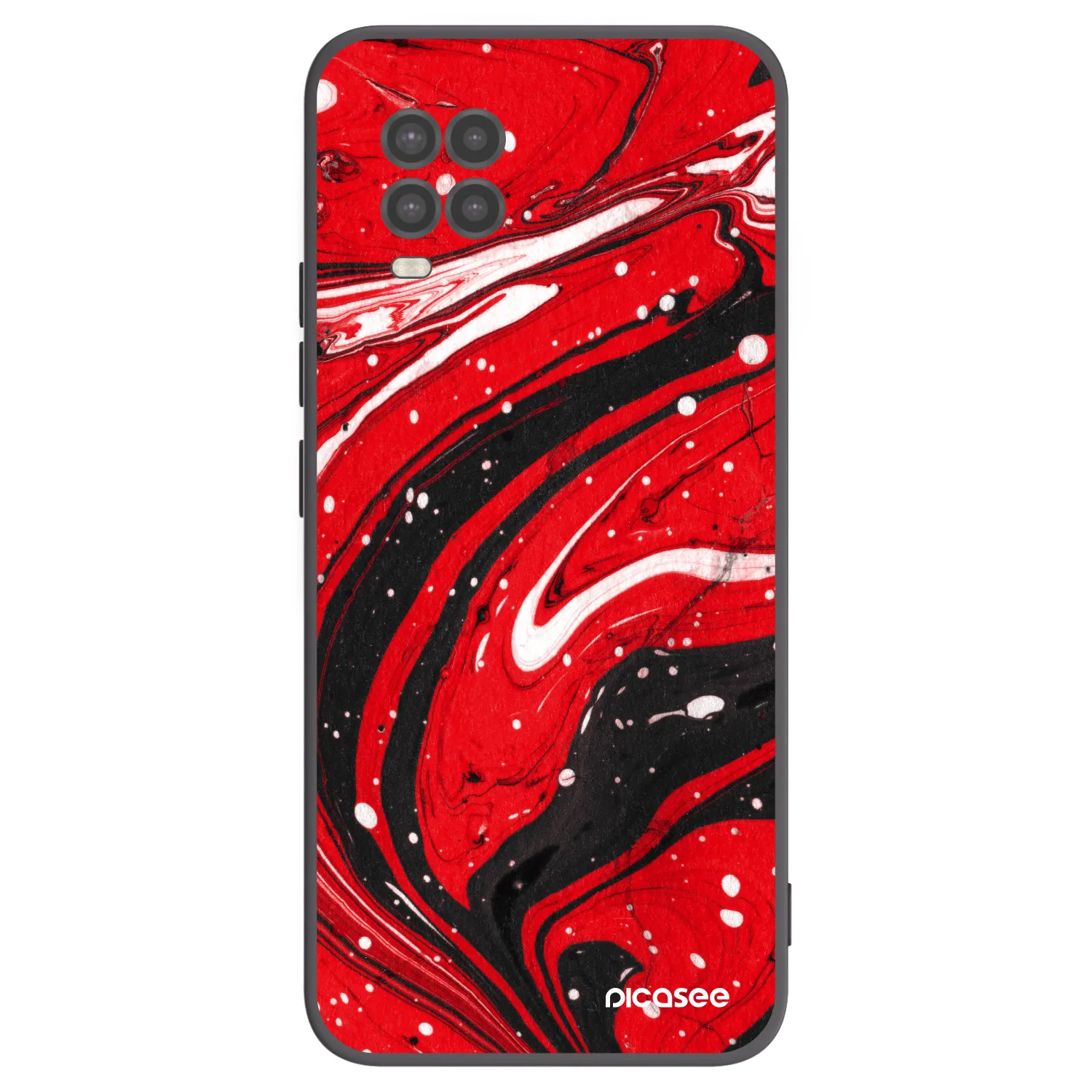 Picasee fekete szilikon tok az alábbi mobiltelefonokra Xiaomi Mi 10 Lite - Red black