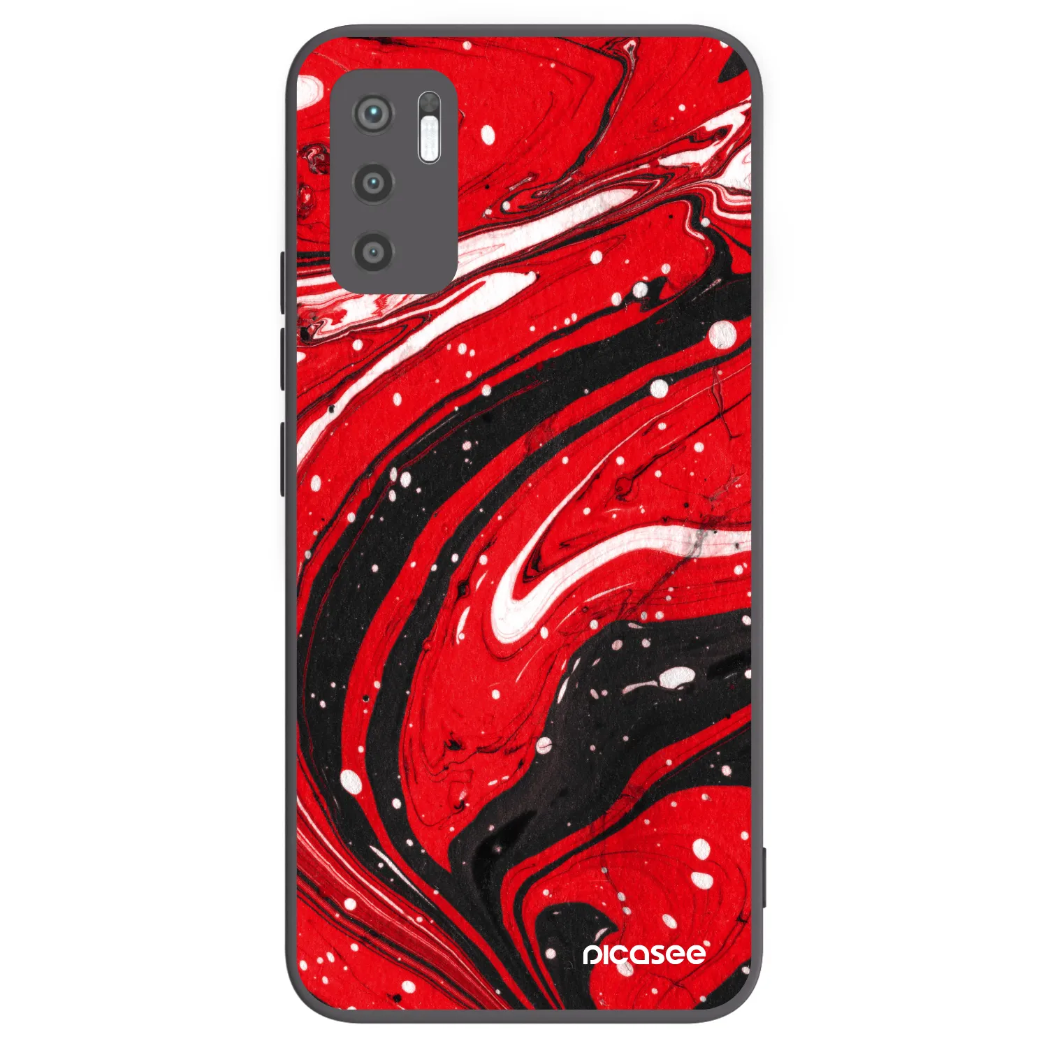Picasee fekete szilikon tok az alábbi mobiltelefonokra Xiaomi Redmi Note 10 5G - Red black