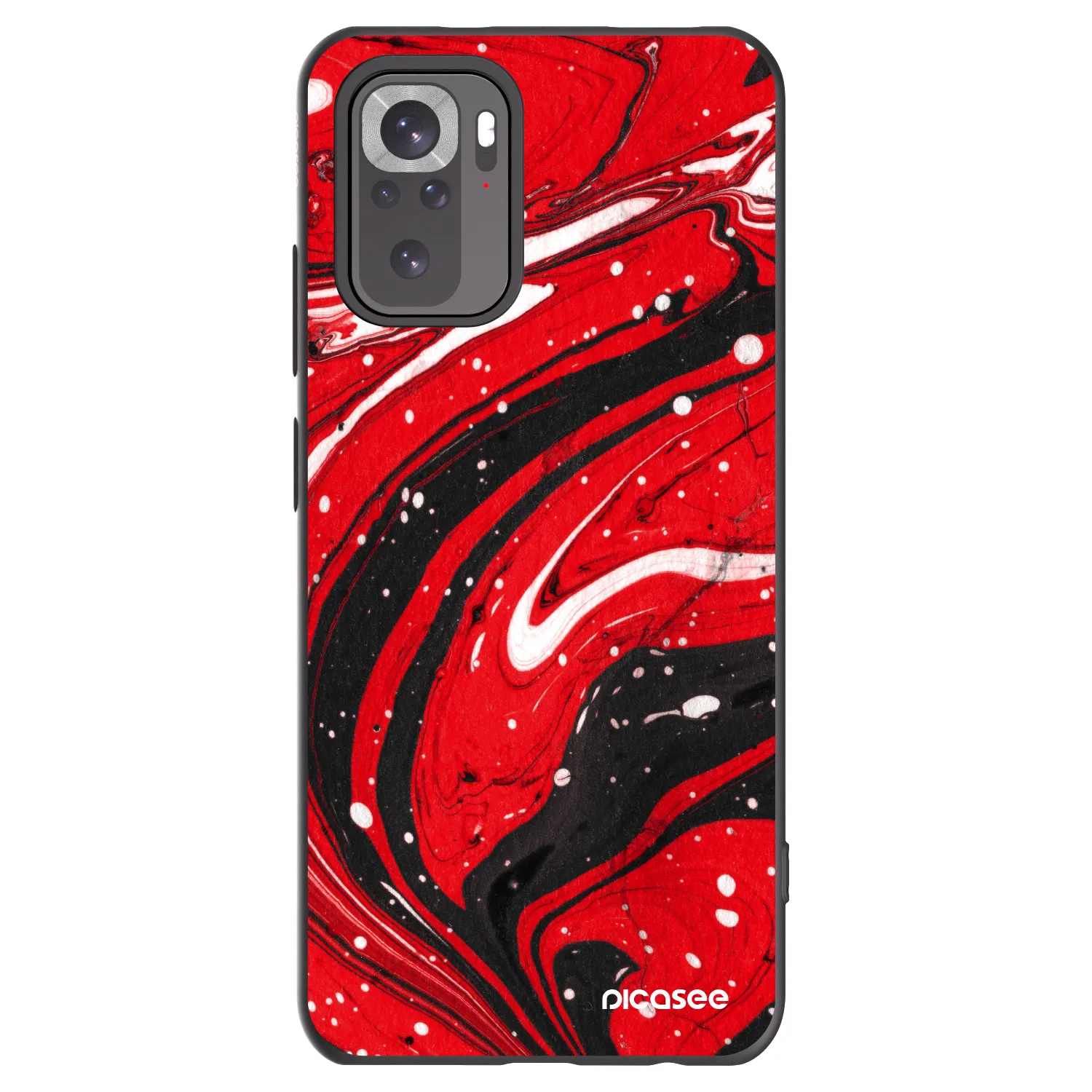 Picasee fekete szilikon tok az alábbi mobiltelefonokra Xiaomi Redmi Note 11S 4G - Red black