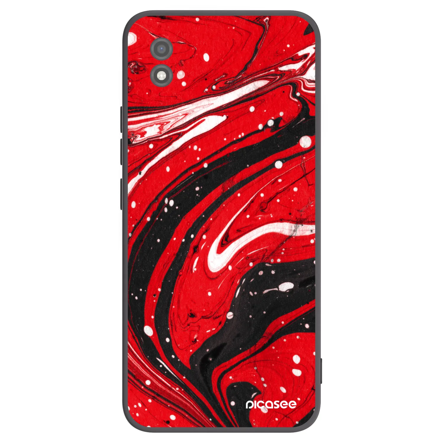 Picasee fekete szilikon tok az alábbi mobiltelefonokra Realme C11 (2021) - Red black