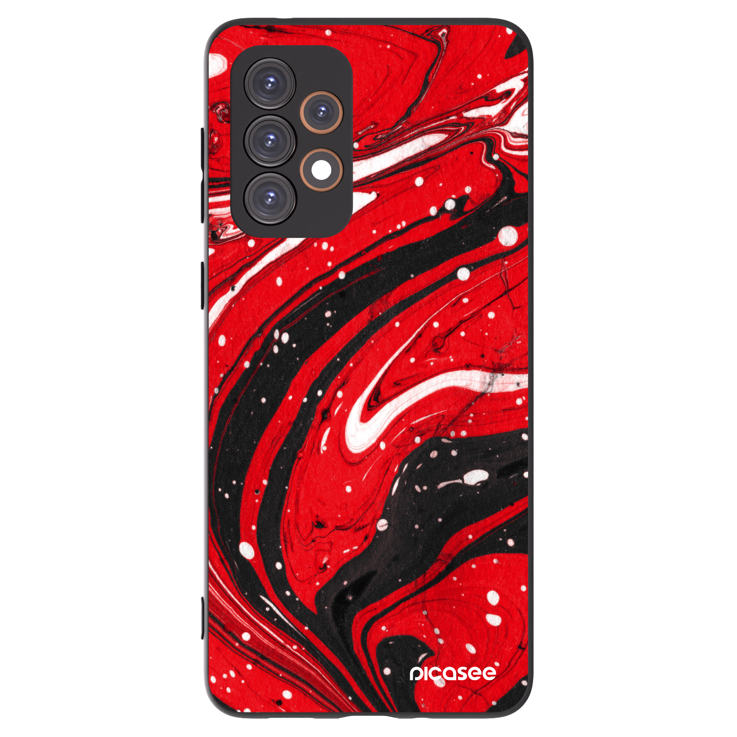 Picasee fekete szilikon tok az alábbi mobiltelefonokra Samsung Galaxy A33 5G A336 - Red black