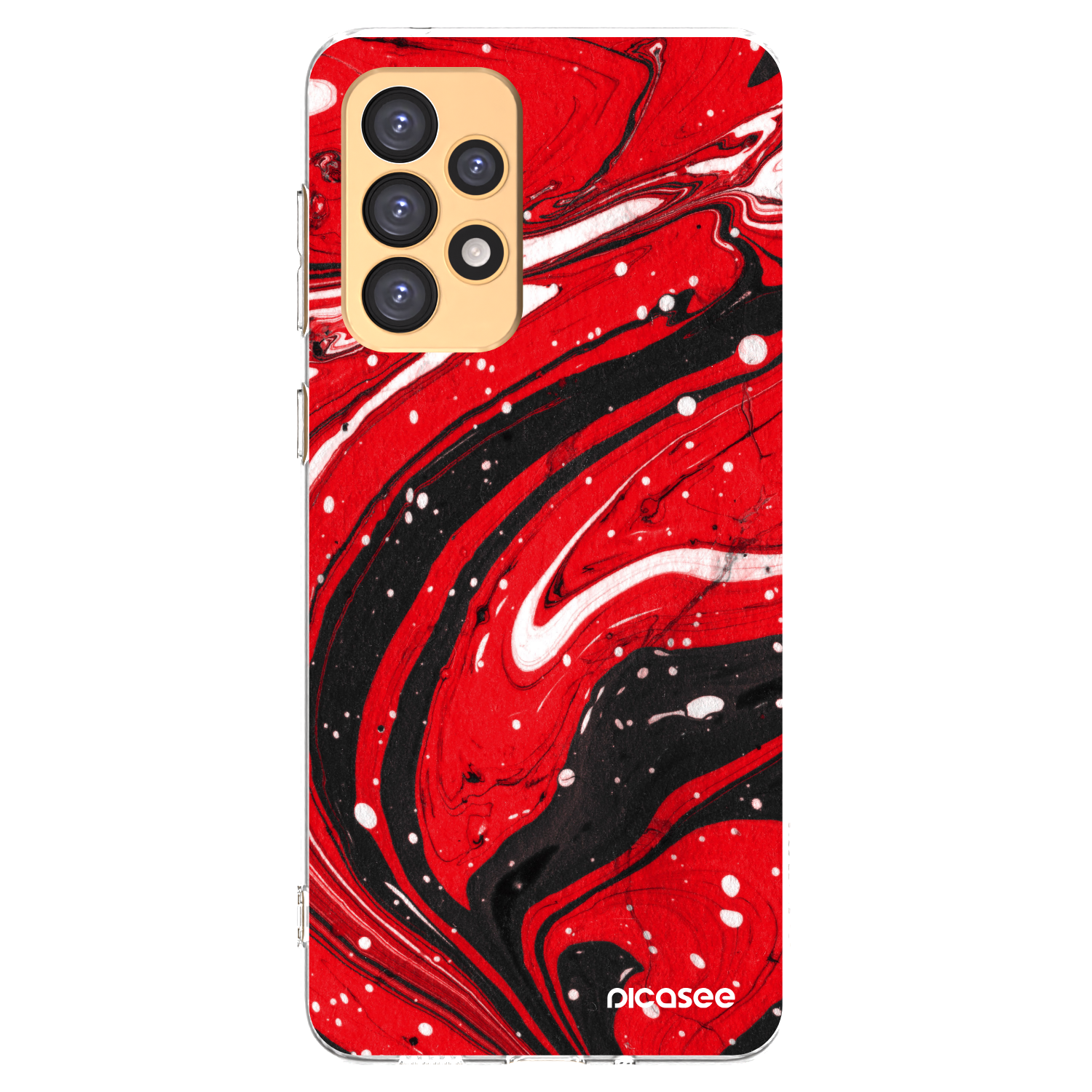 Picasee átlátszó szilikon tok az alábbi mobiltelefonokra Samsung Galaxy A33 5G A336 - Red black