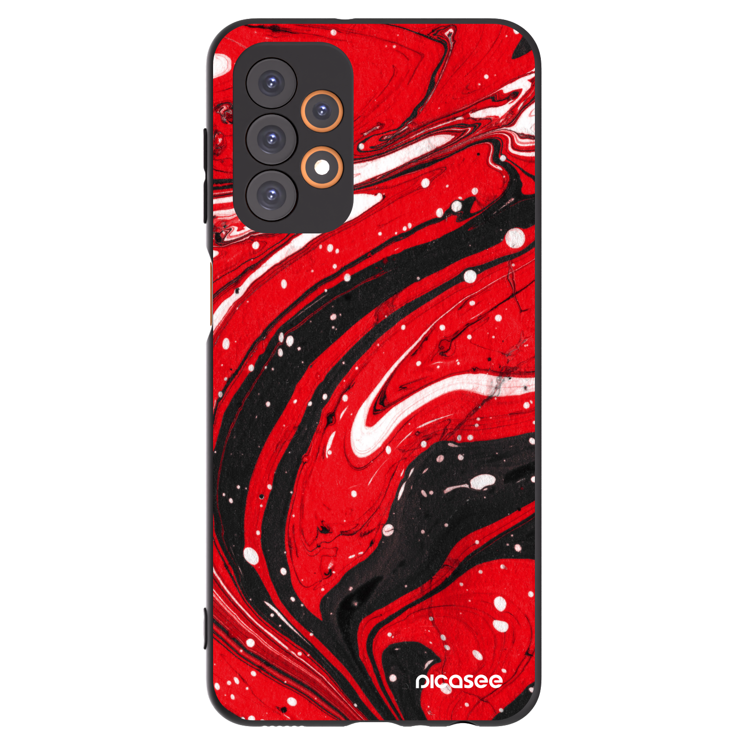 Picasee fekete szilikon tok az alábbi mobiltelefonokra Samsung Galaxy A23 A236B 5G - Red black