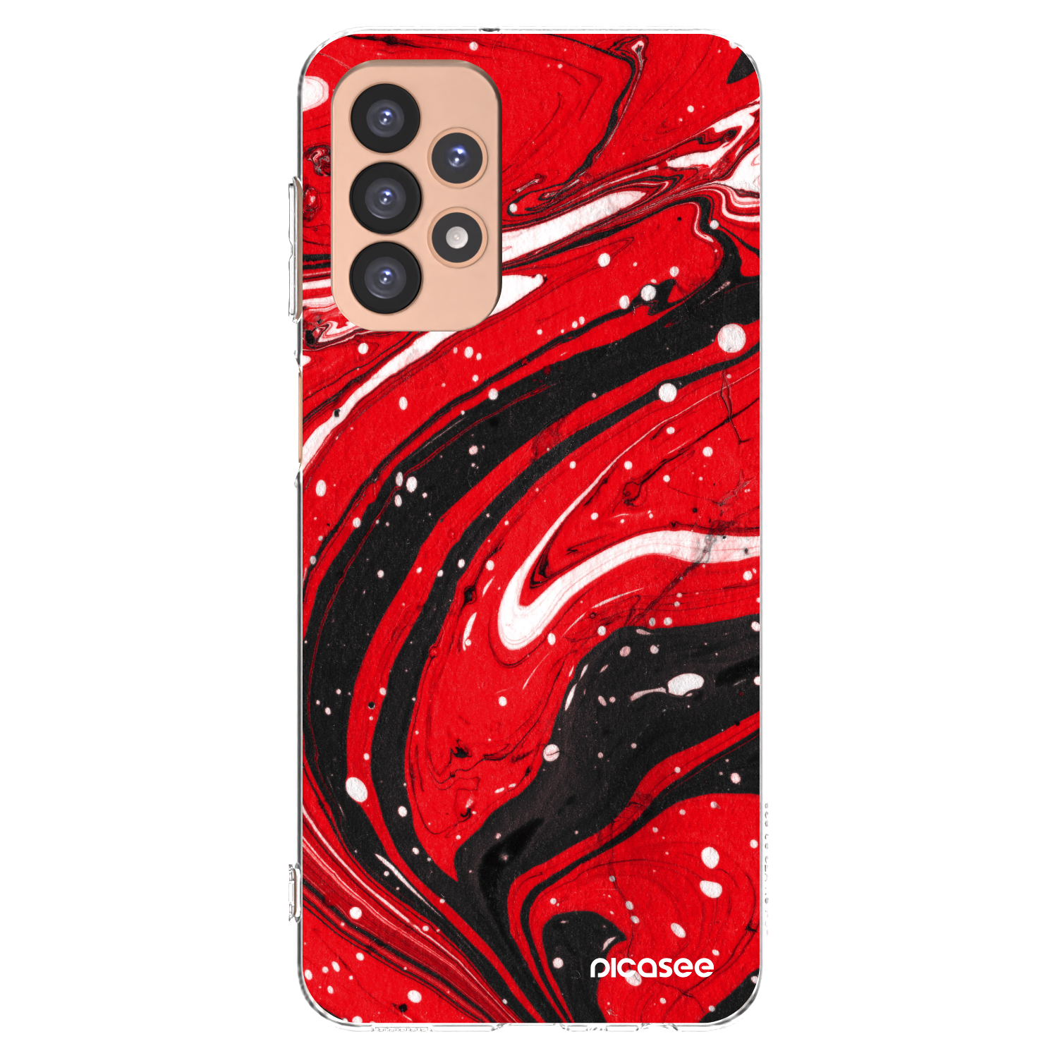 Picasee átlátszó szilikon tok az alábbi mobiltelefonokra Samsung Galaxy A23 A236B 5G - Red black