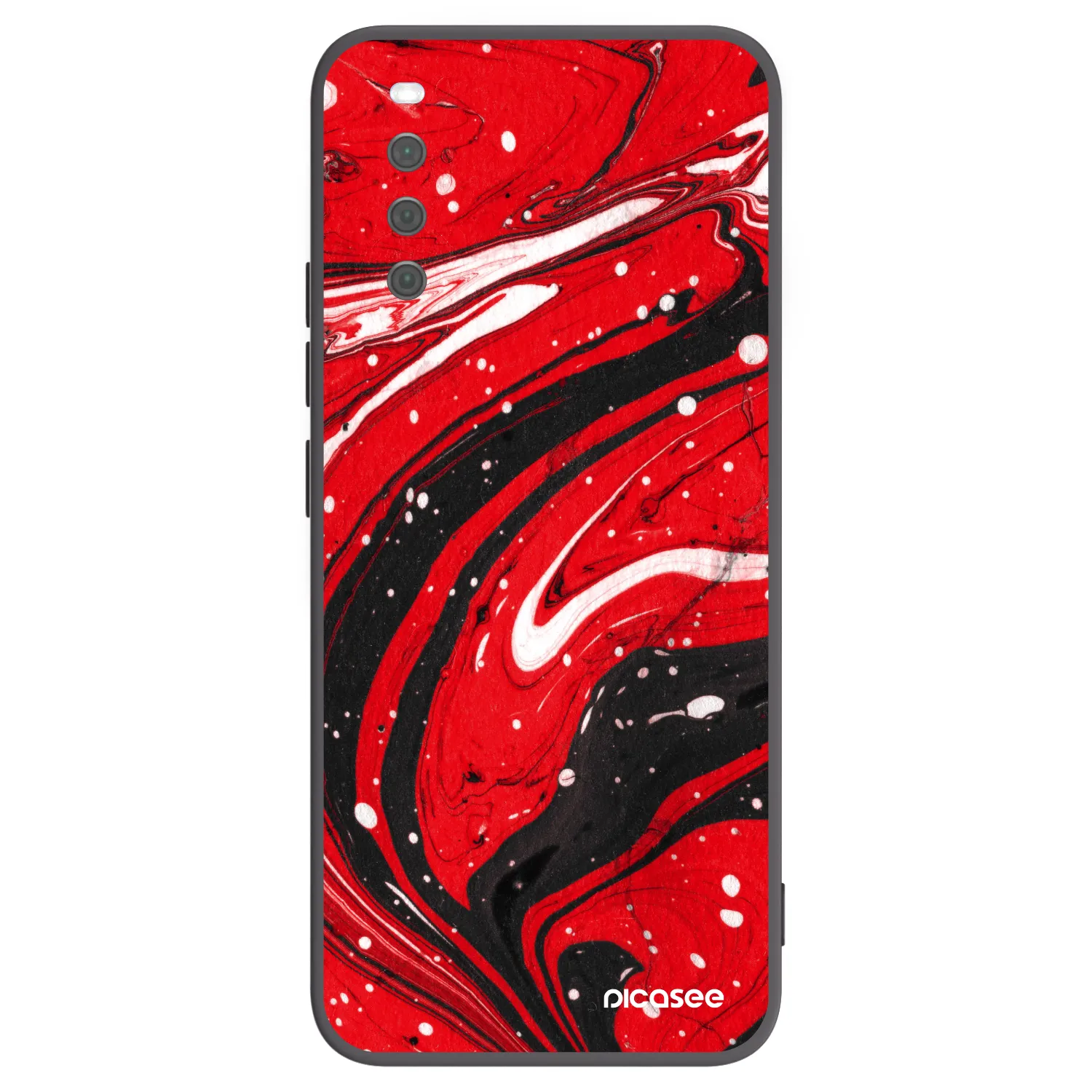 Picasee fekete szilikon tok az alábbi mobiltelefonokra Sony Xperia 10 III - Red black