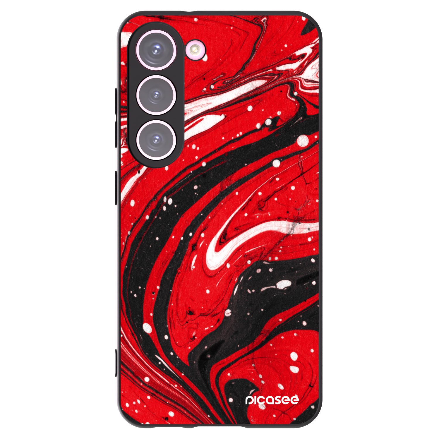 Picasee fekete szilikon tok az alábbi mobiltelefonokra Samsung Galaxy S23 5G - Red black
