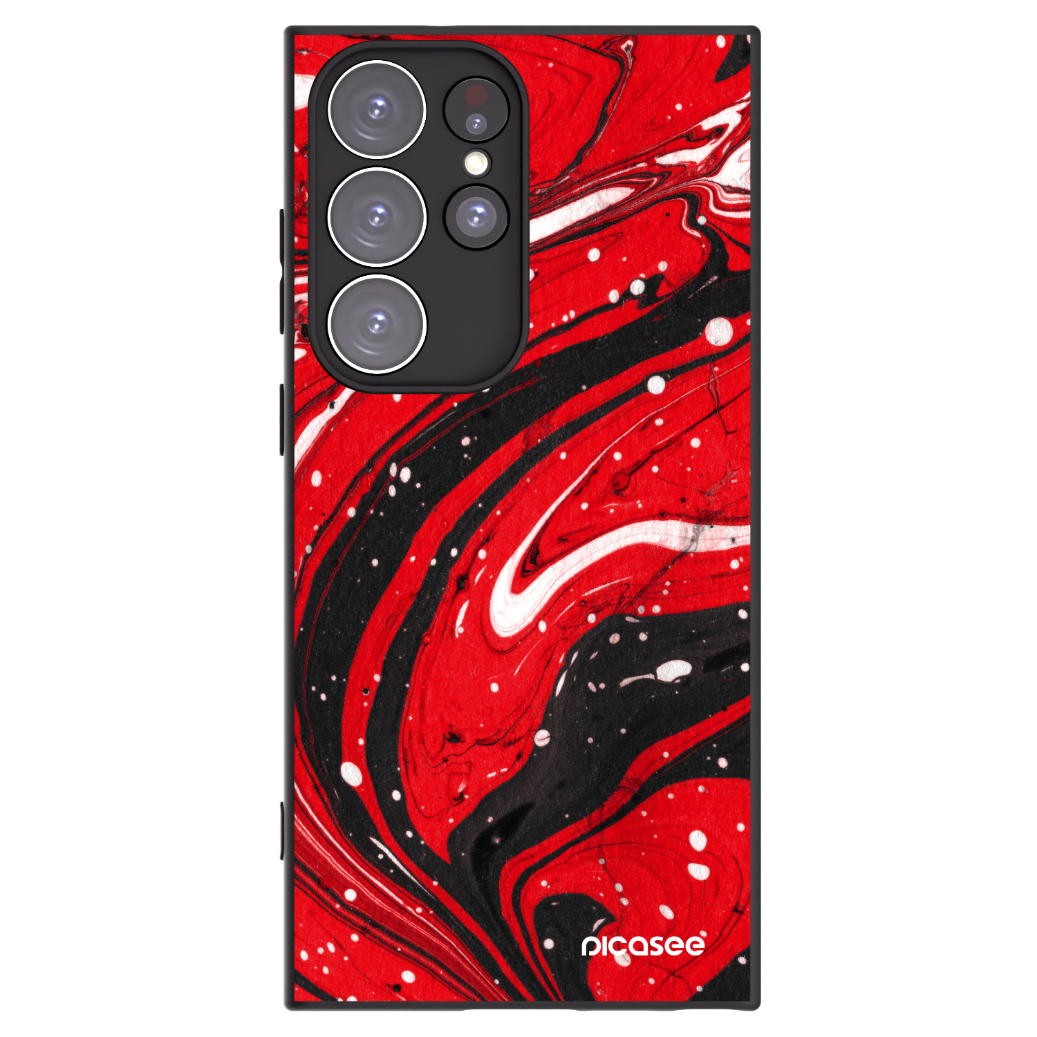 Picasee fekete szilikon tok az alábbi mobiltelefonokra Samsung Galaxy S23 Ultra 5G - Red black