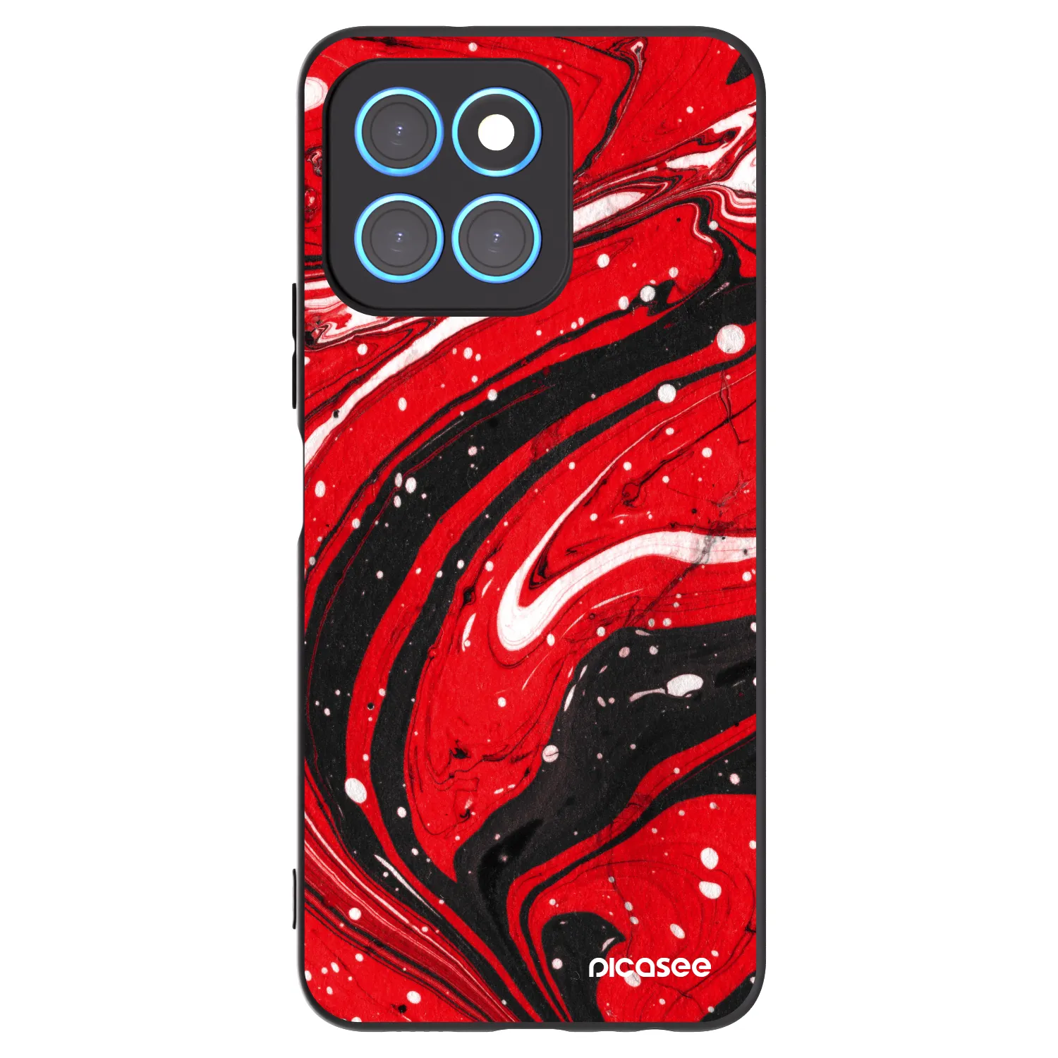 Picasee fekete szilikon tok az alábbi mobiltelefonokra Honor X8 5G - Red black