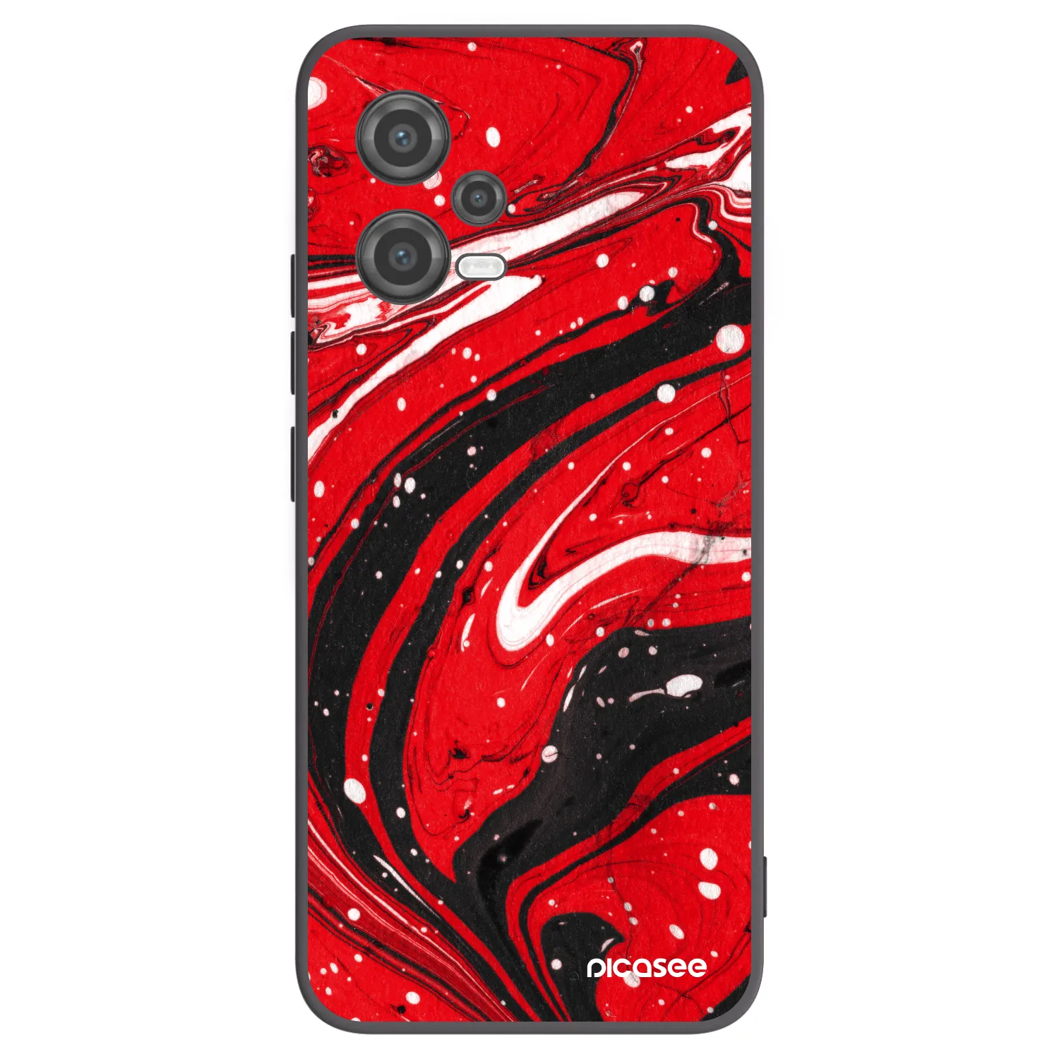Picasee fekete szilikon tok az alábbi mobiltelefonokra Xiaomi Poco X5 - Red black