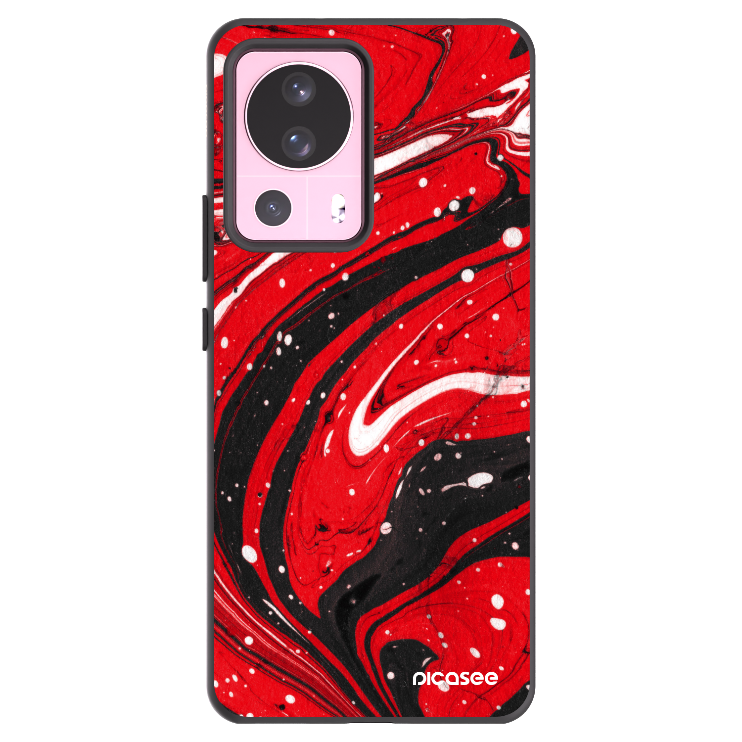 Picasee fekete szilikon tok az alábbi mobiltelefonokra Xiaomi 13 Lite - Red black
