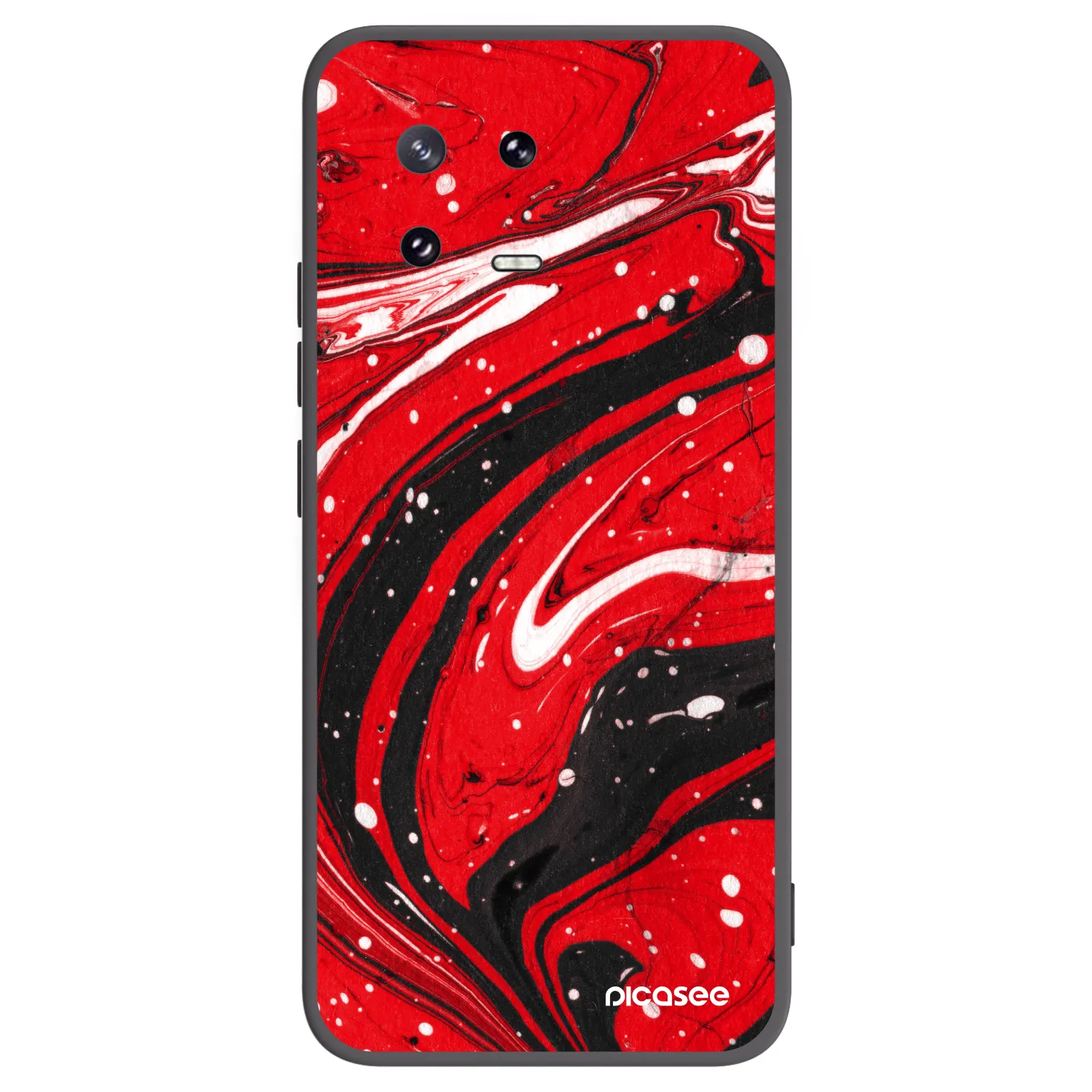 Picasee fekete szilikon tok az alábbi mobiltelefonokra Xiaomi 13 Pro - Red black