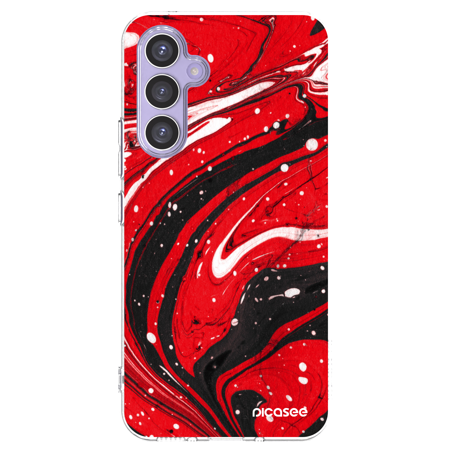 Picasee átlátszó szilikon tok az alábbi mobiltelefonokra Samsung Galaxy A54 5G A546B - Red black