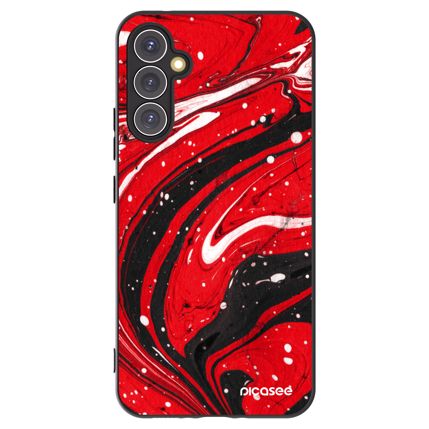 Picasee fekete szilikon tok az alábbi mobiltelefonokra Samsung Galaxy A34 5G A346B - Red black