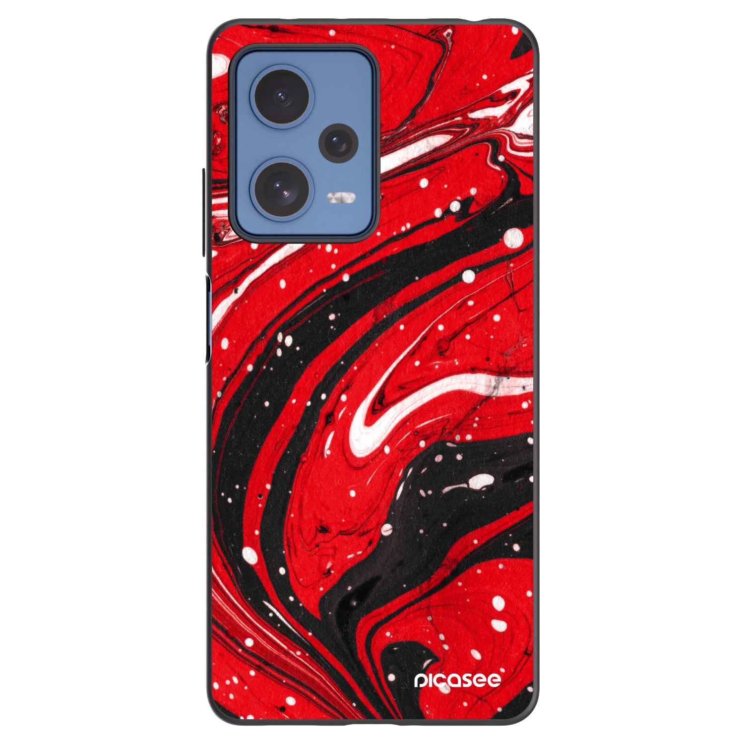 Picasee fekete szilikon tok az alábbi mobiltelefonokra Xiaomi Redmi Note 12 Pro 5G - Red black