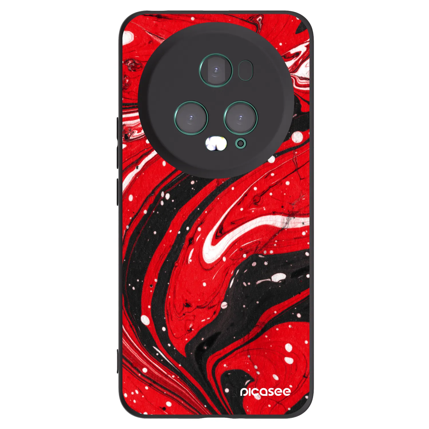Picasee fekete szilikon tok az alábbi mobiltelefonokra Honor Magic5 Pro - Red black